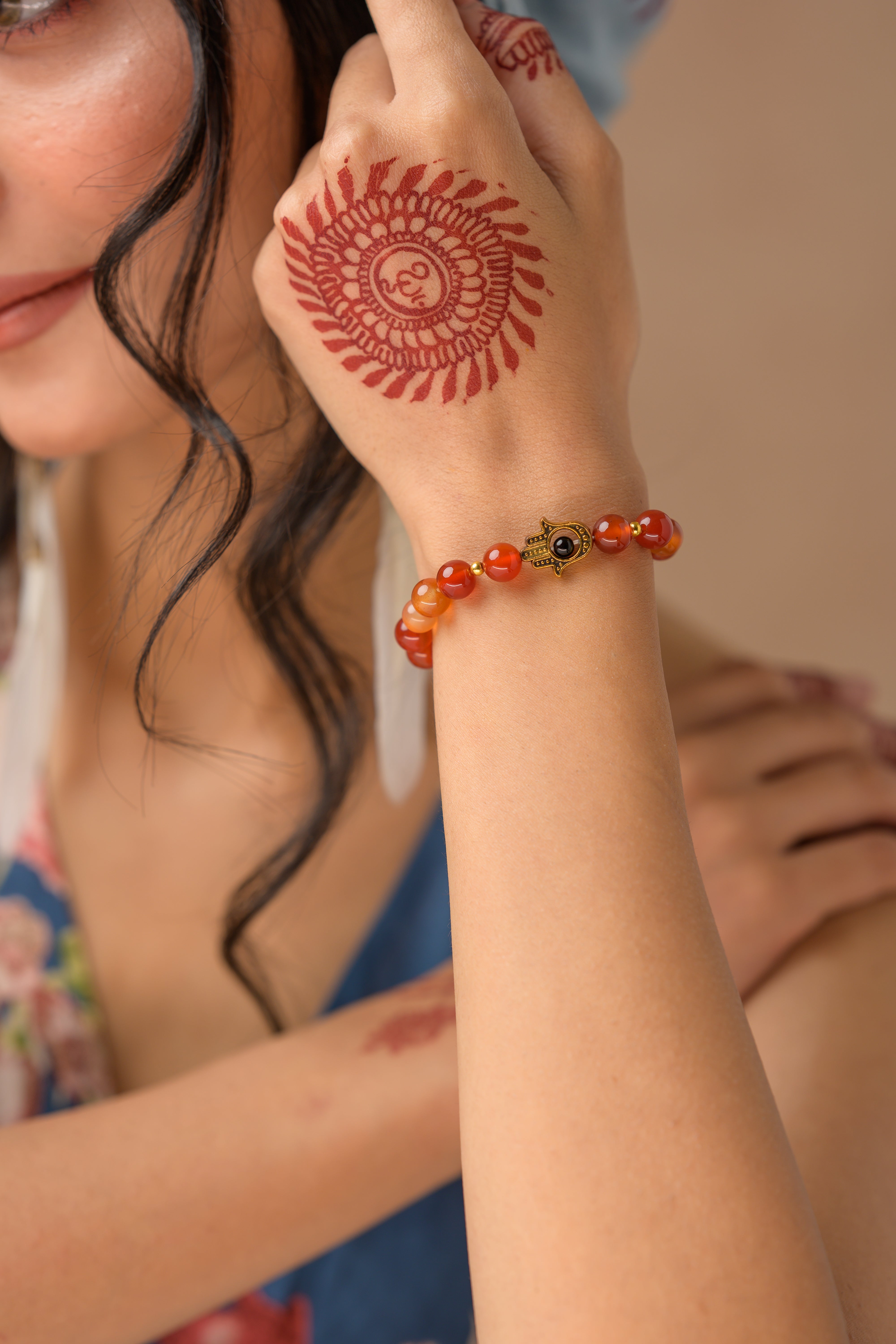 Hamsa Beaded Bracelet - 8mm