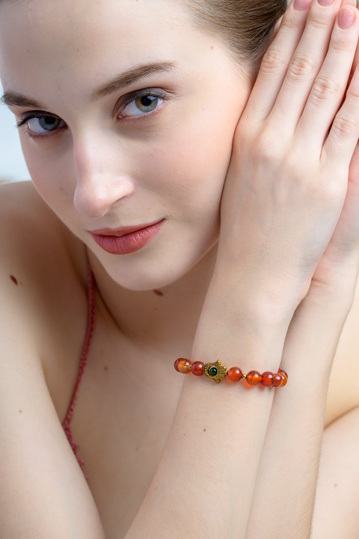 Hamsa Beaded Bracelet - 8mm