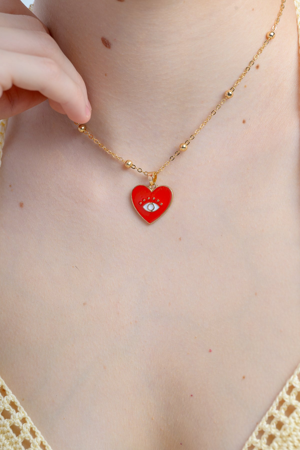 Evil Eye Heart Necklace Henna Shoppe