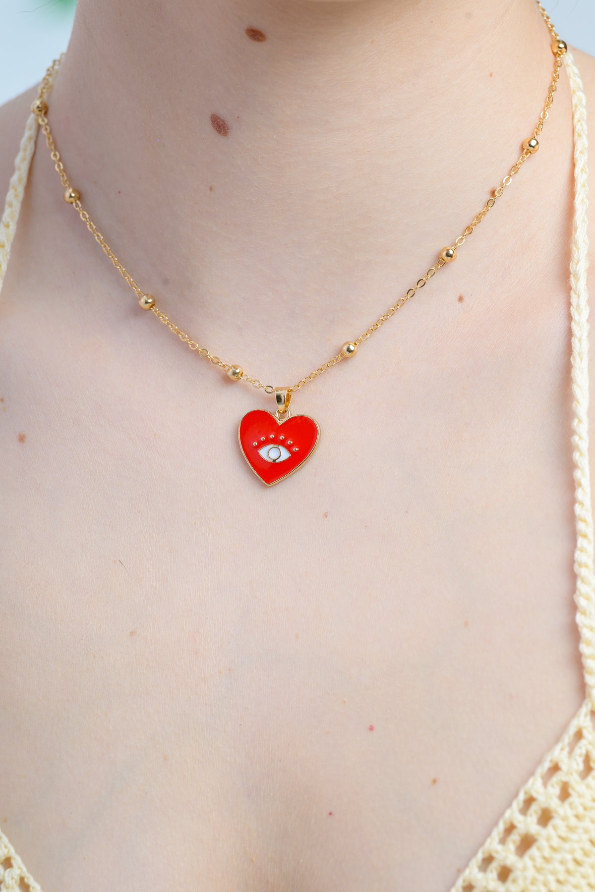 Evil Eye Heart Necklace Henna Shoppe