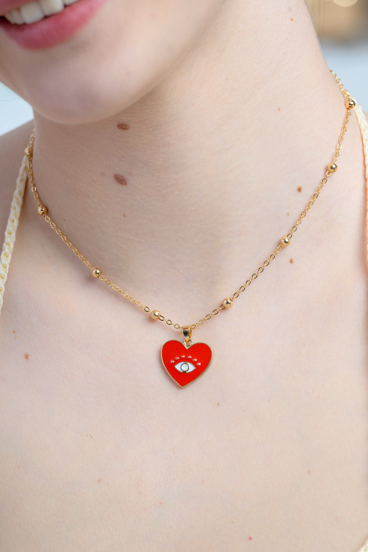 Evil Eye Heart Necklace Henna Shoppe