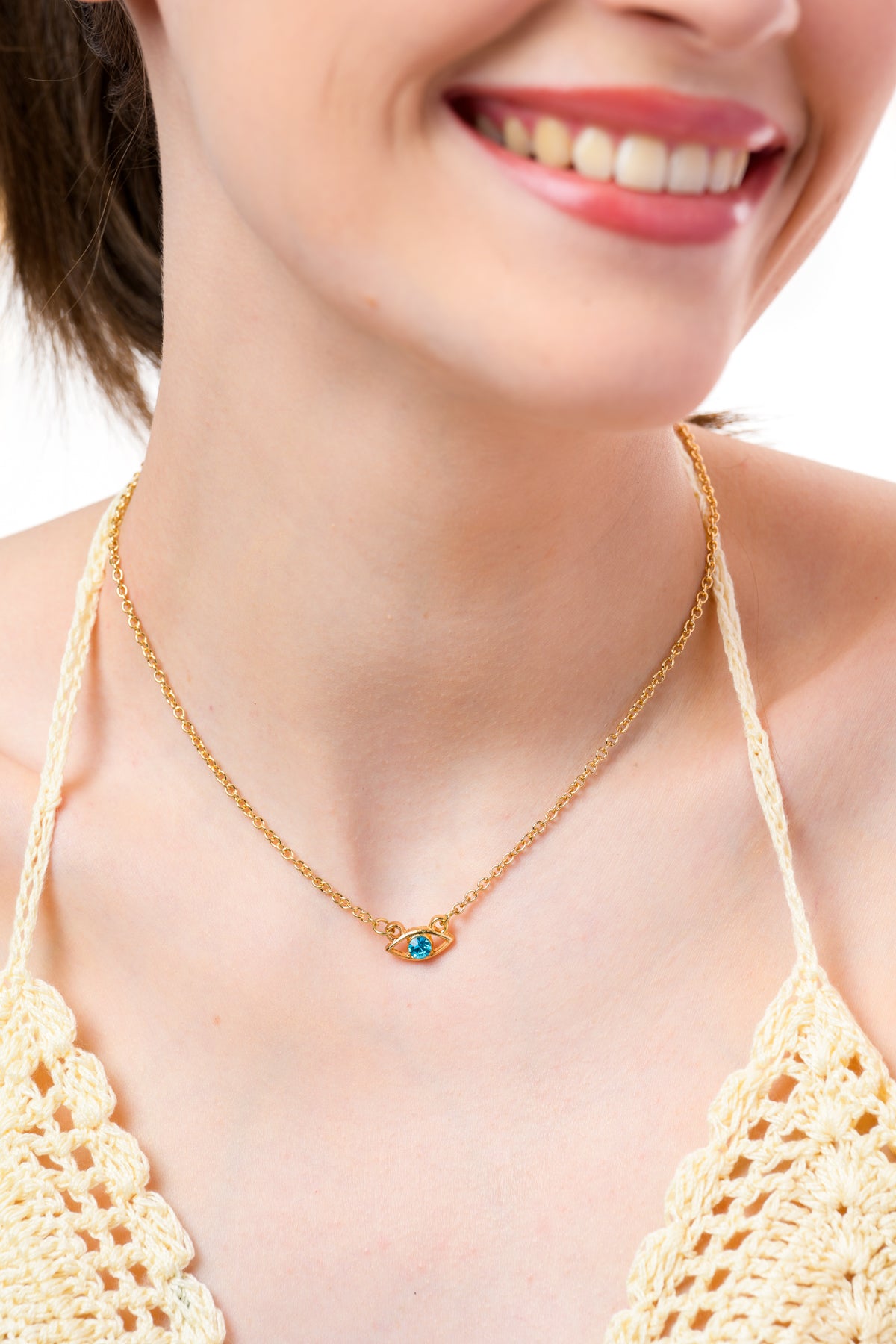 Evil Eye Mini Bead Necklace