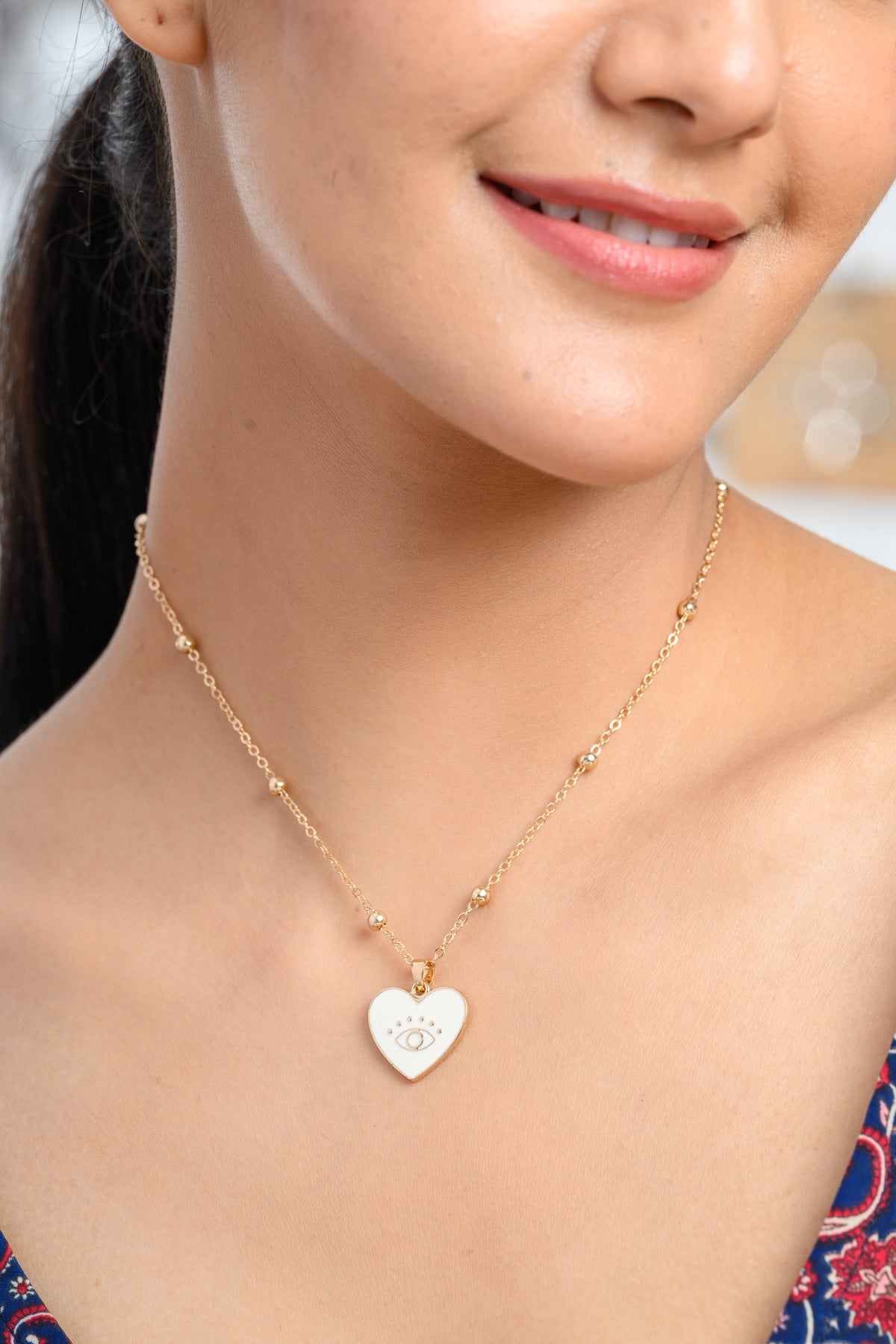 Evil Eye Heart Necklace Henna Shoppe