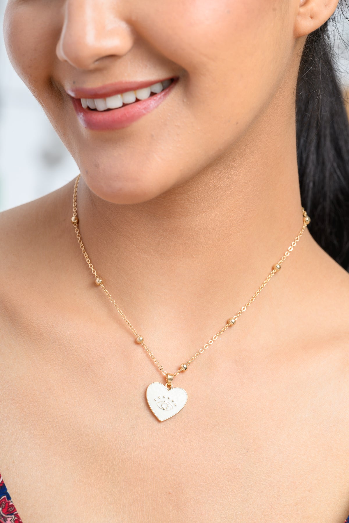 Evil Eye Heart Necklace Henna Shoppe