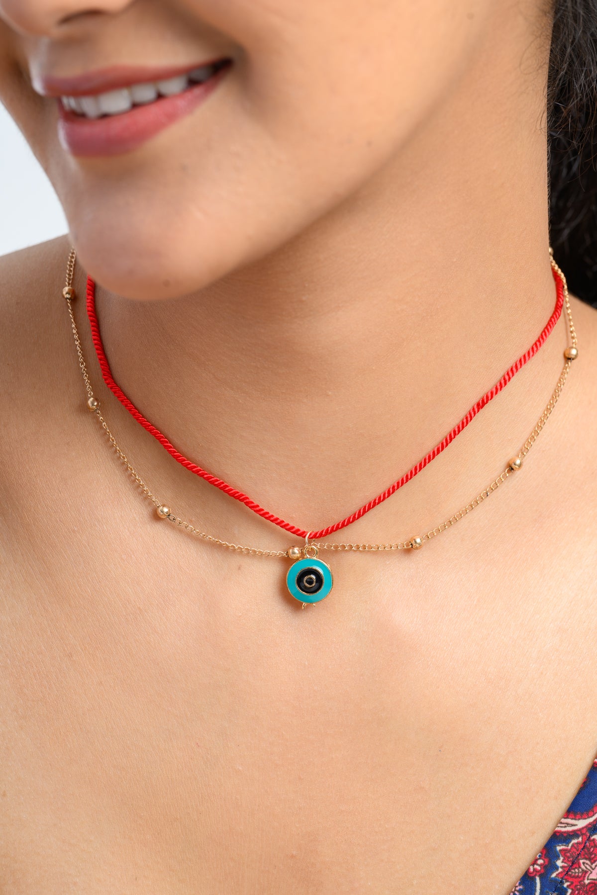 Evil Eye and Beads Necklace