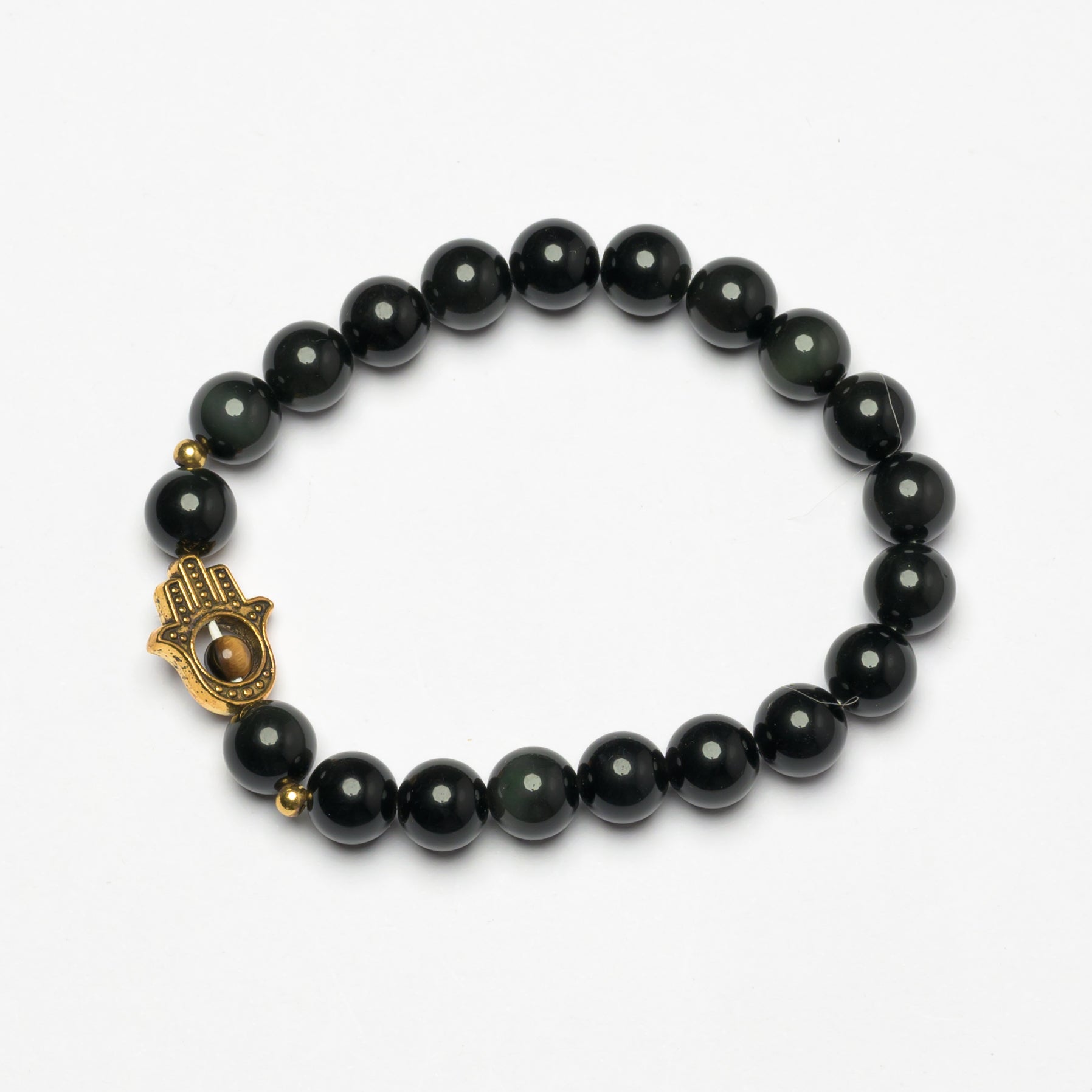 Hamsa Beaded Bracelet - 8mm