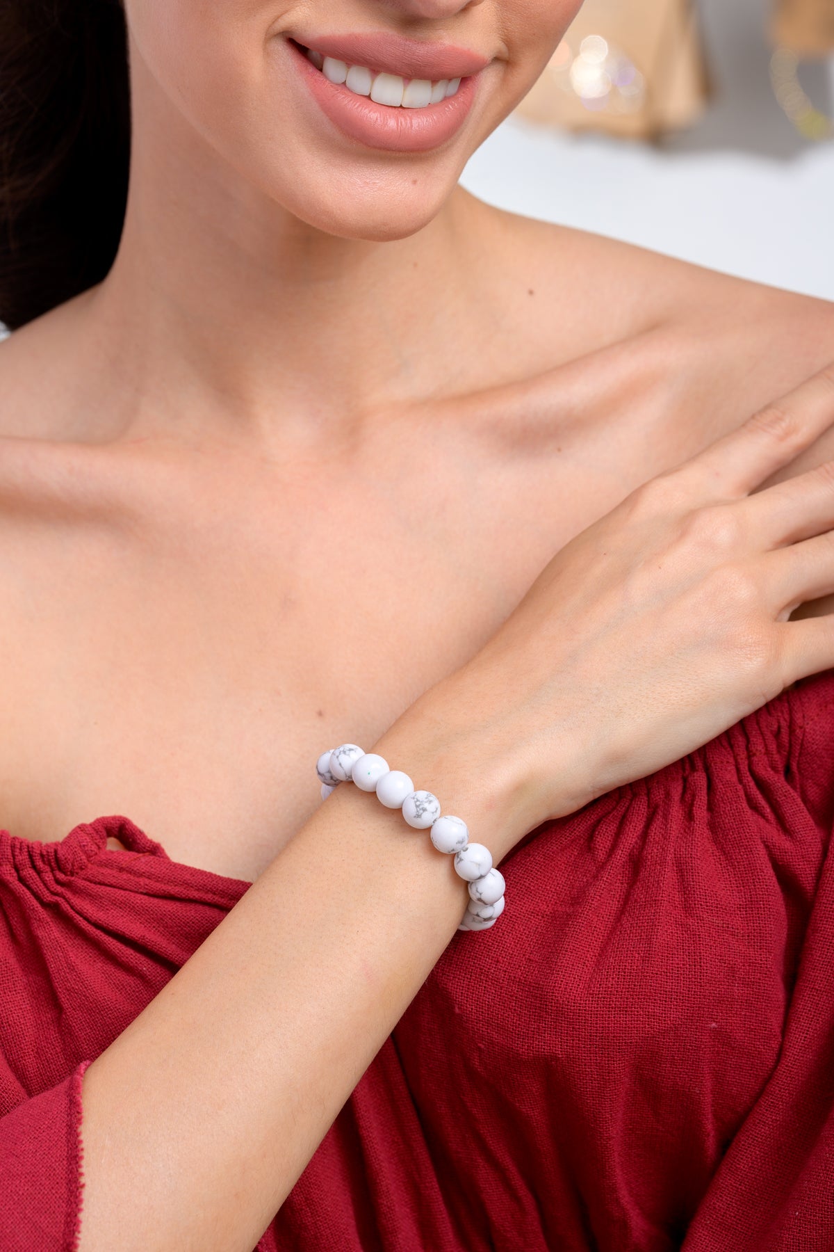 Howlite Beaded Bracelet