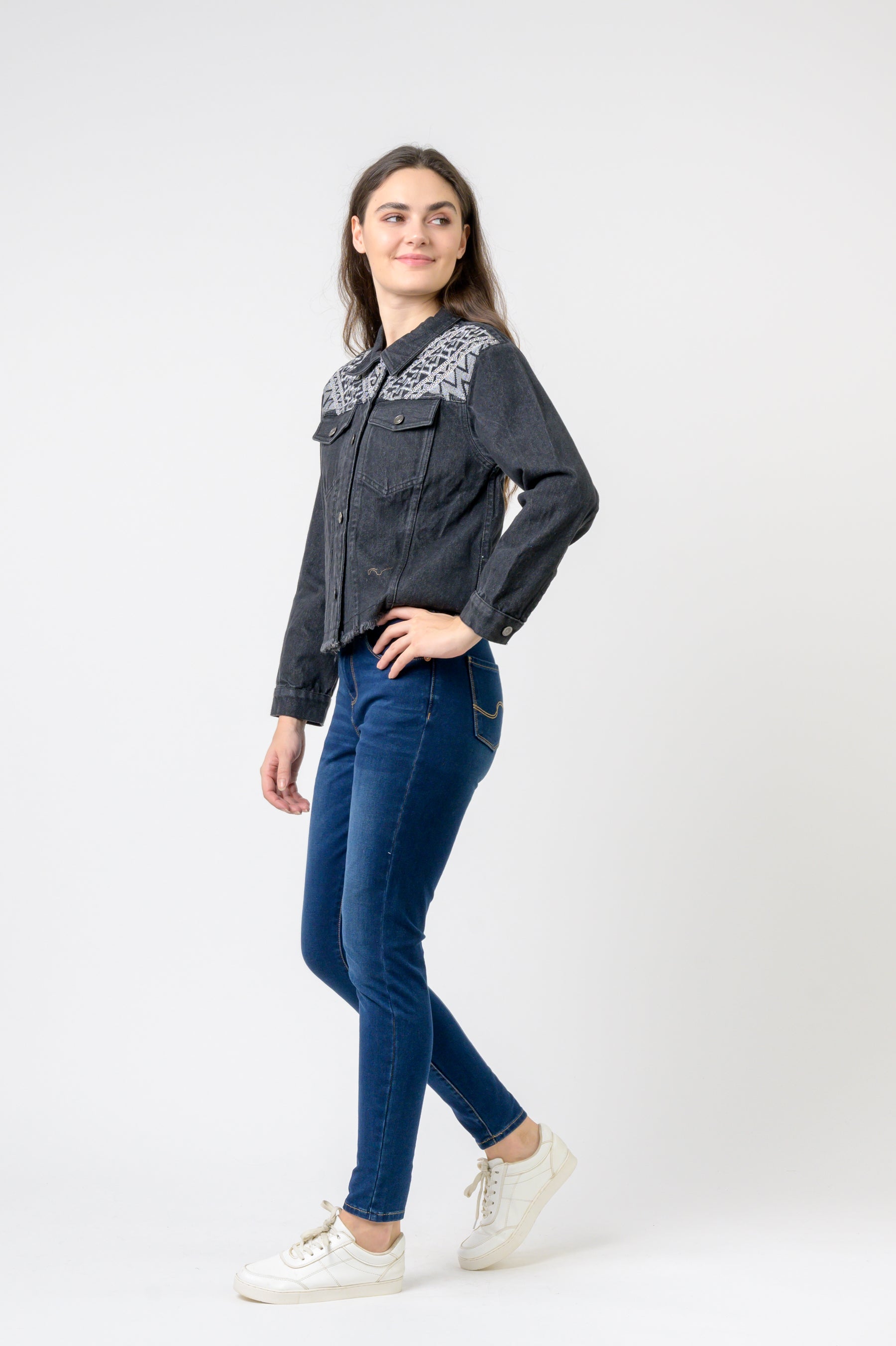 Rhea Embroidered Jean Jacket