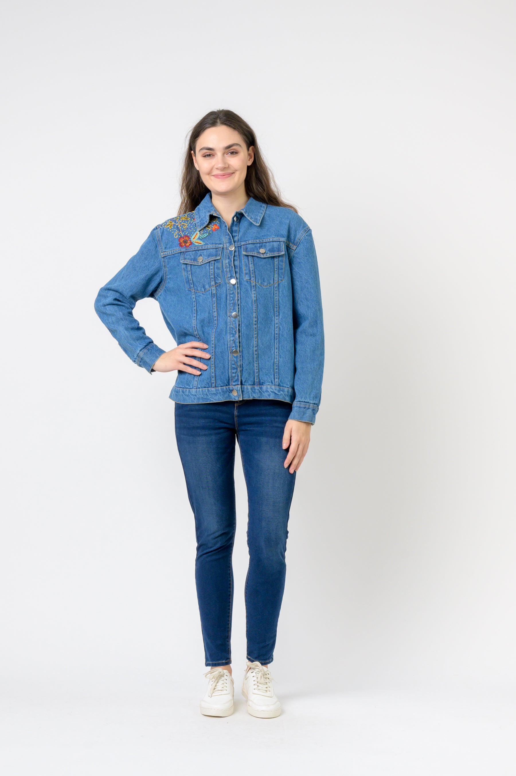 Rhea Embroidered Jean Jacket