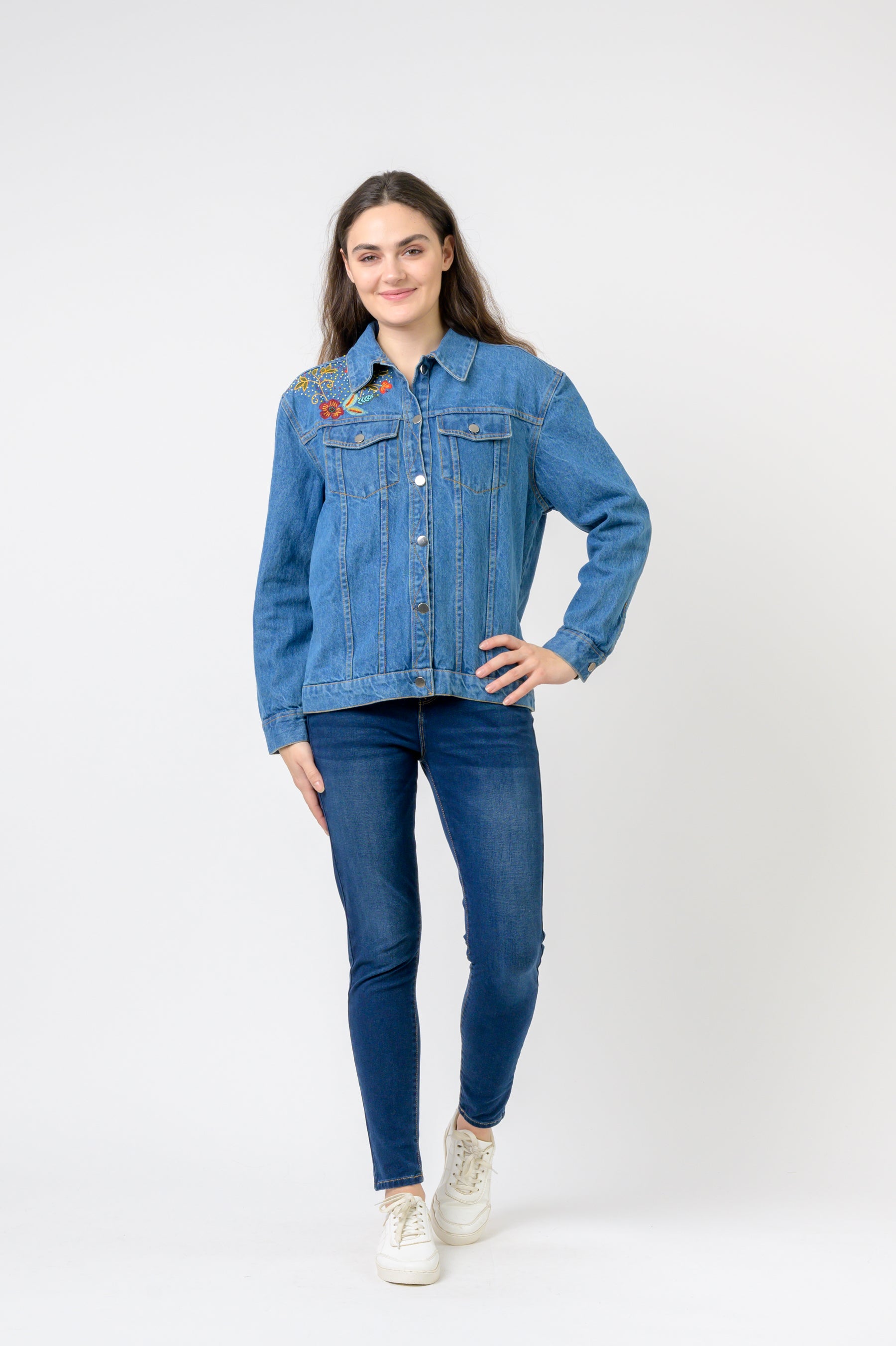 Rhea Embroidered Jean Jacket