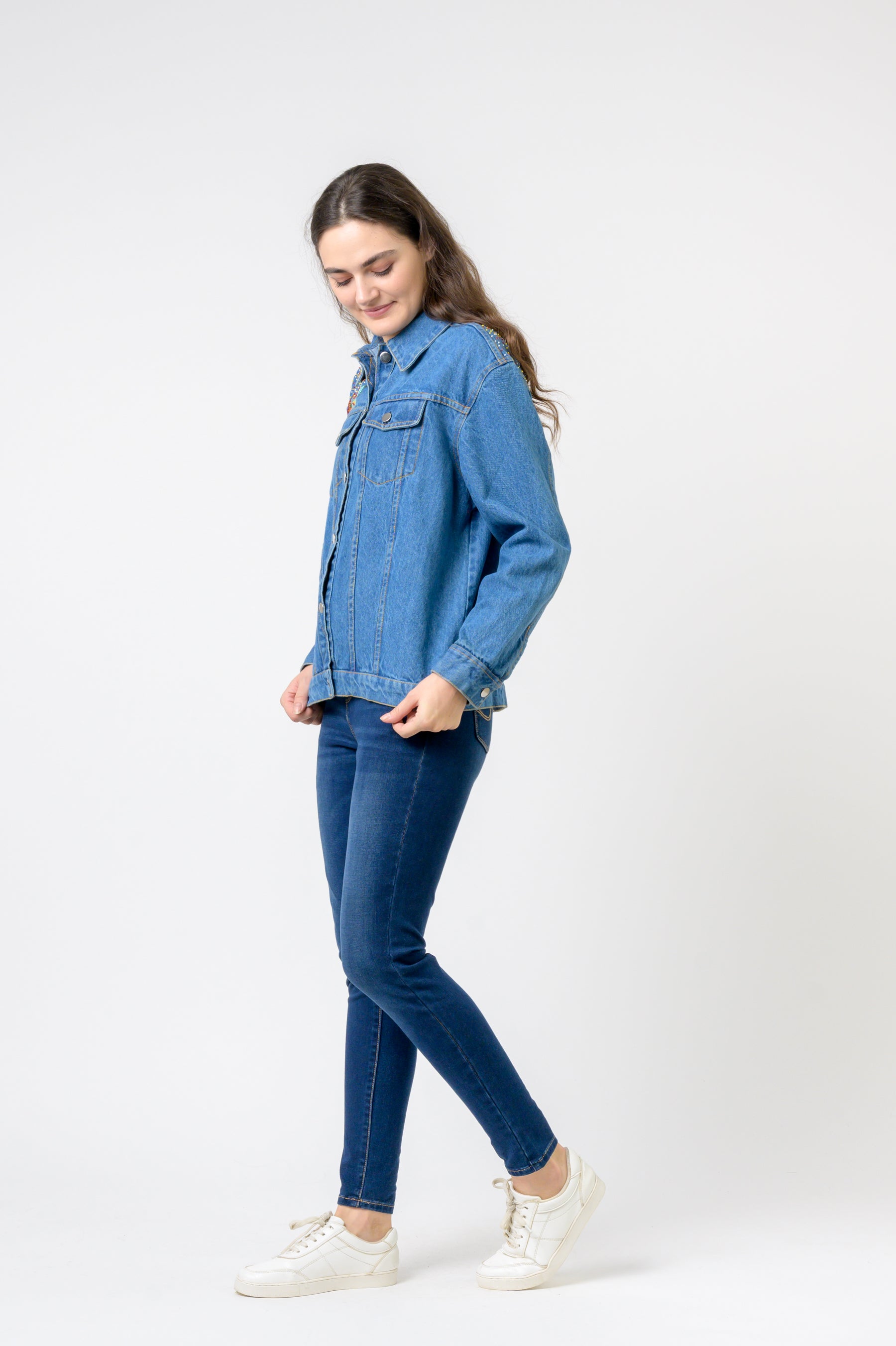 Rhea Embroidered Jean Jacket