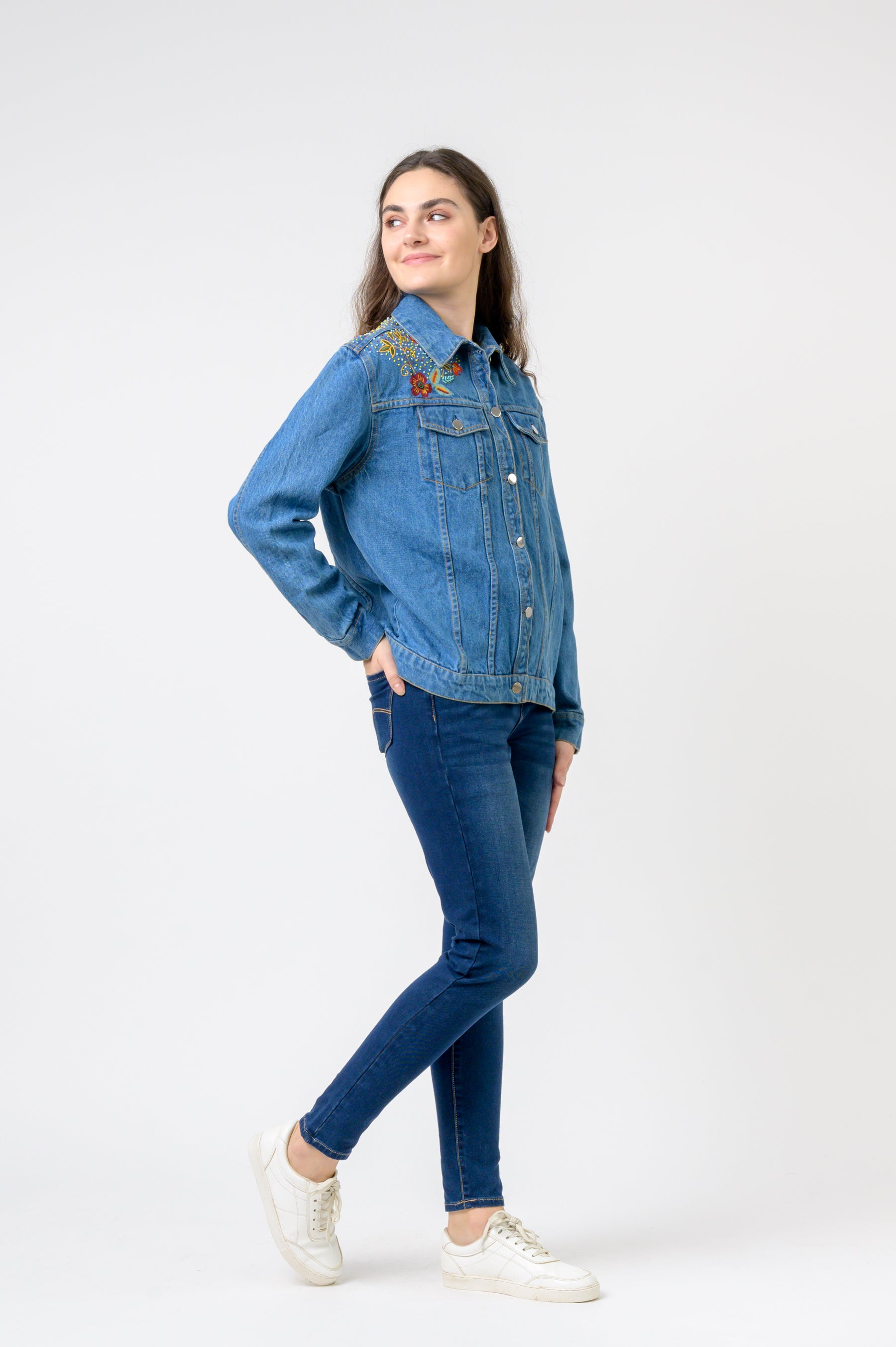 Rhea Embroidered Jean Jacket