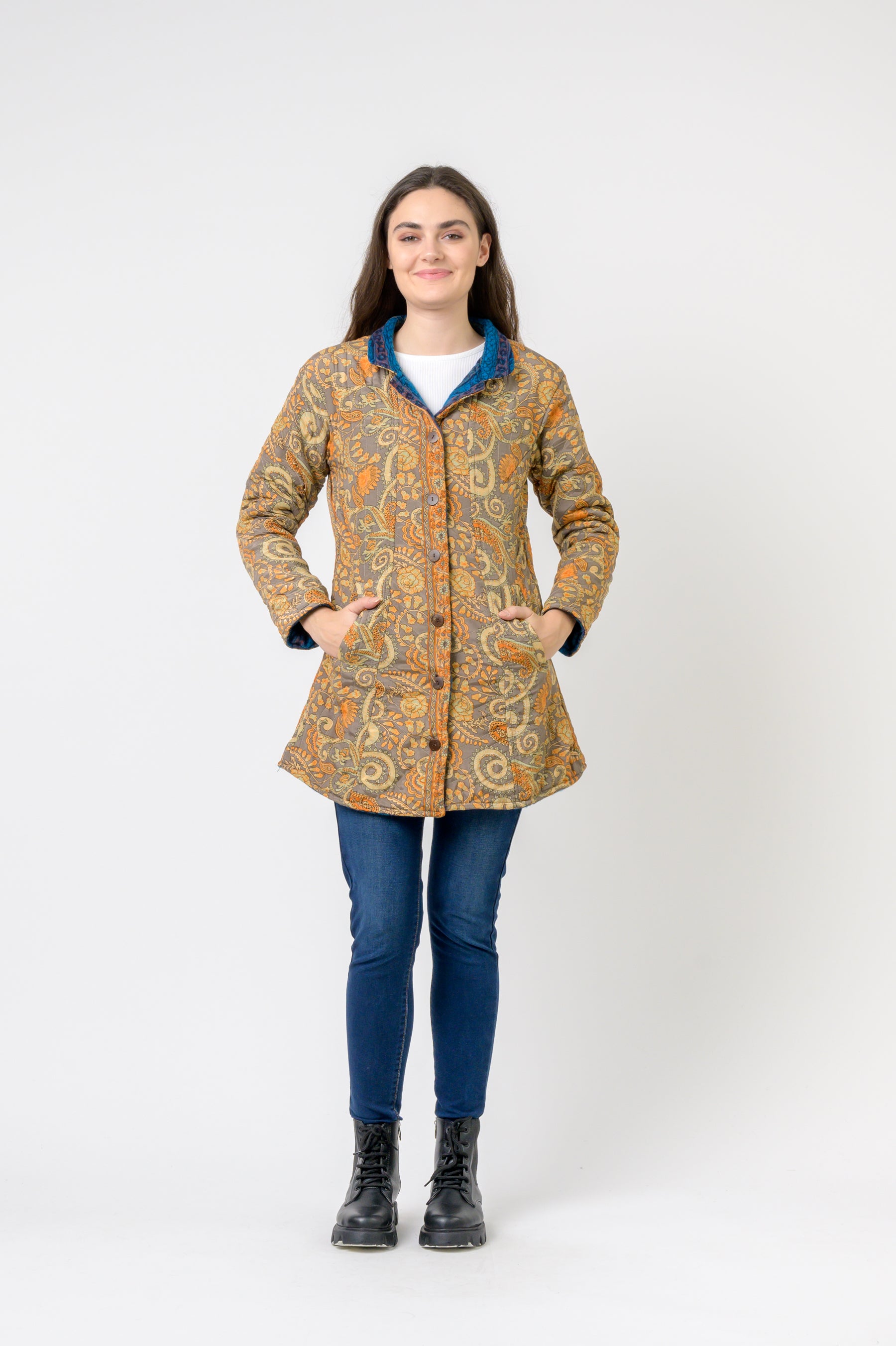 Rhea Patterned Tagai Jacket