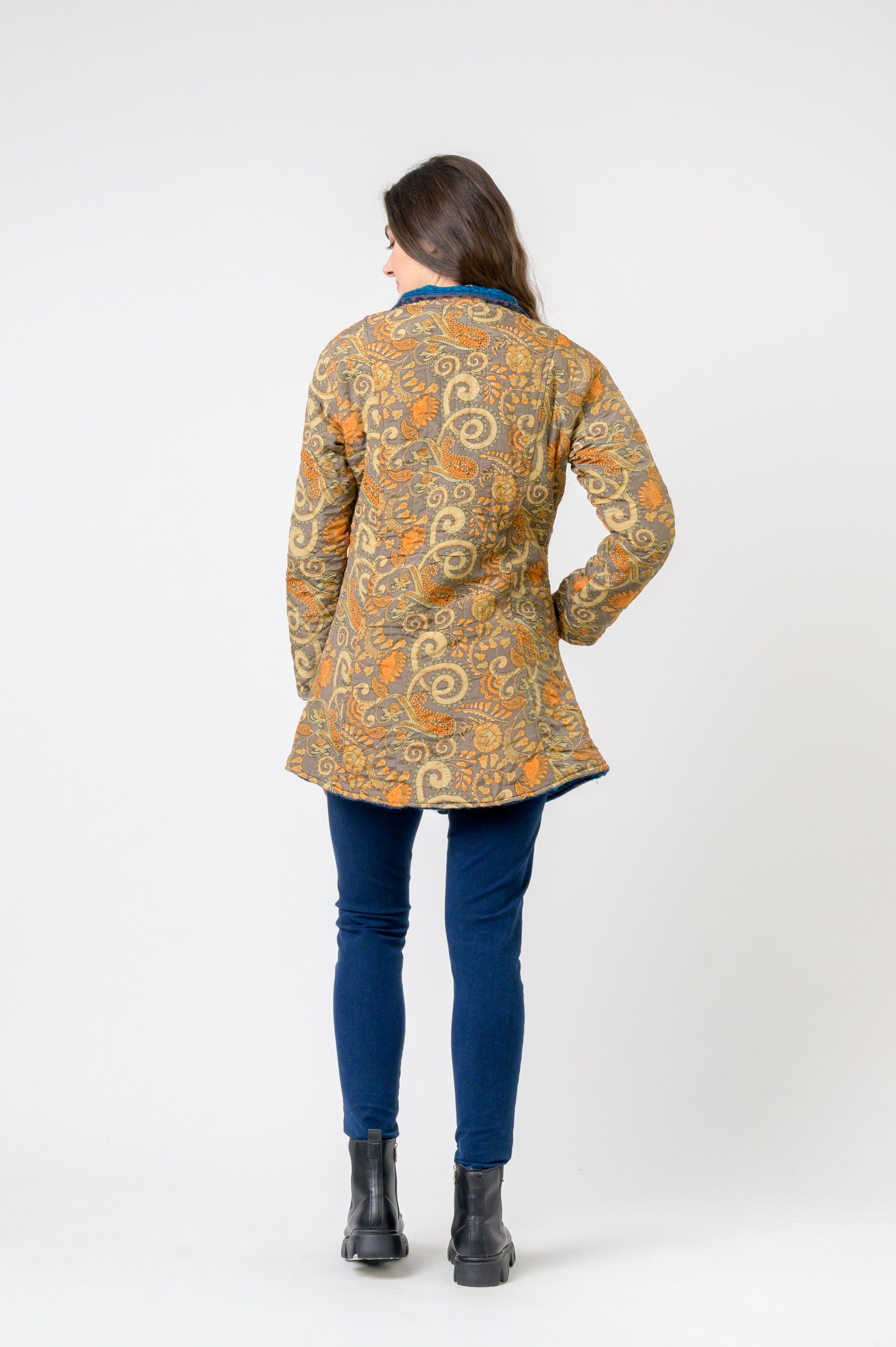 Rhea Patterned Tagai Jacket