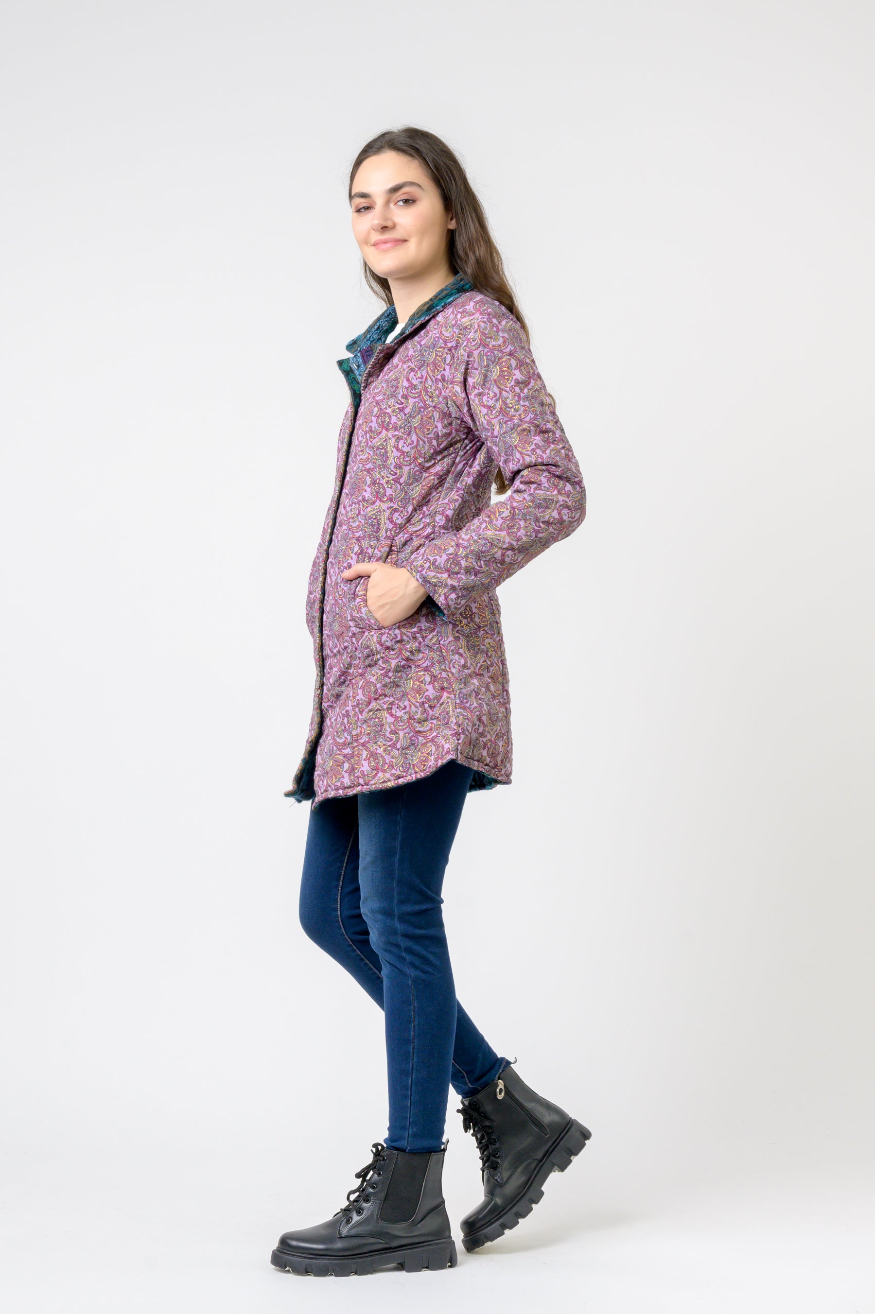 Rhea Patterned Tagai Jacket
