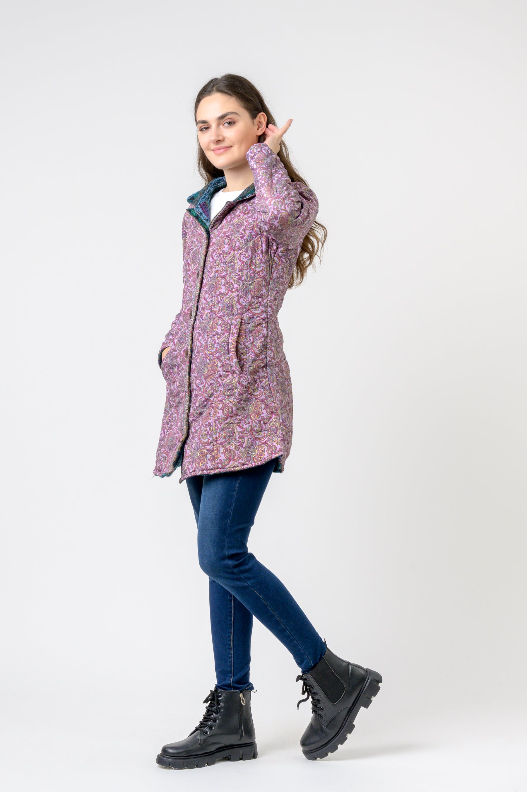 Rhea Patterned Tagai Jacket