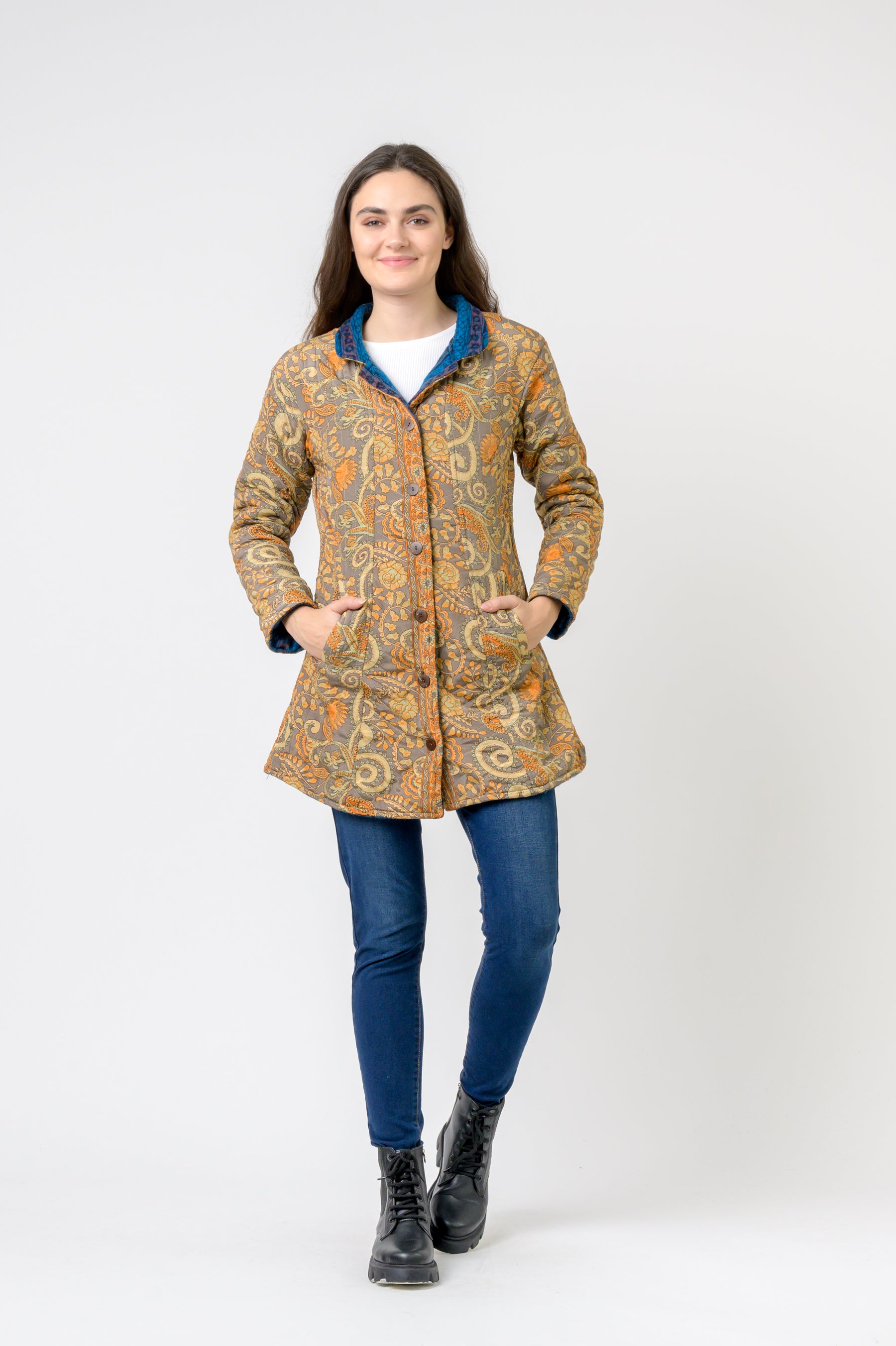Rhea Patterned Tagai Jacket