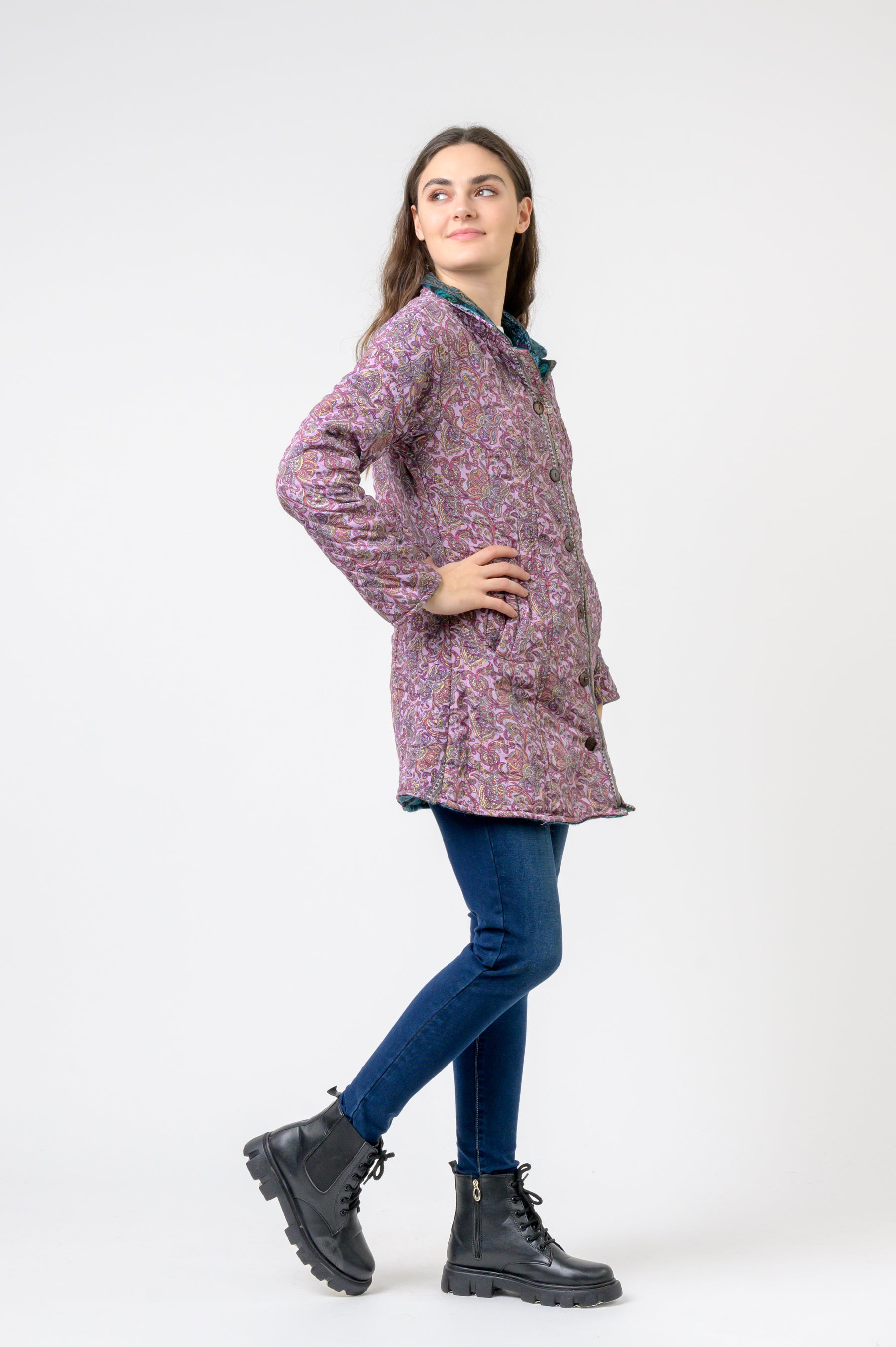 Rhea Patterned Tagai Jacket