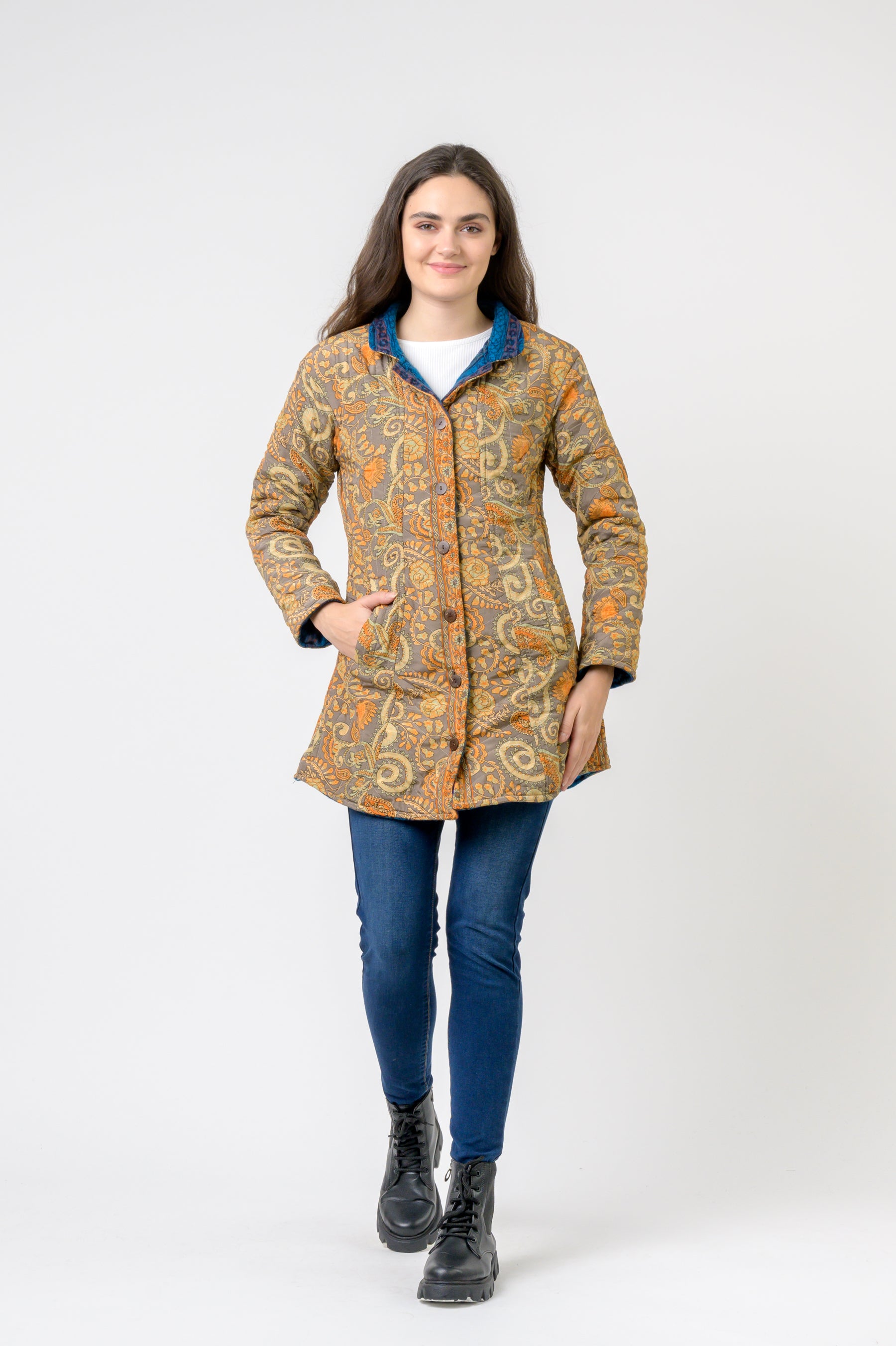 Rhea Patterned Tagai Jacket