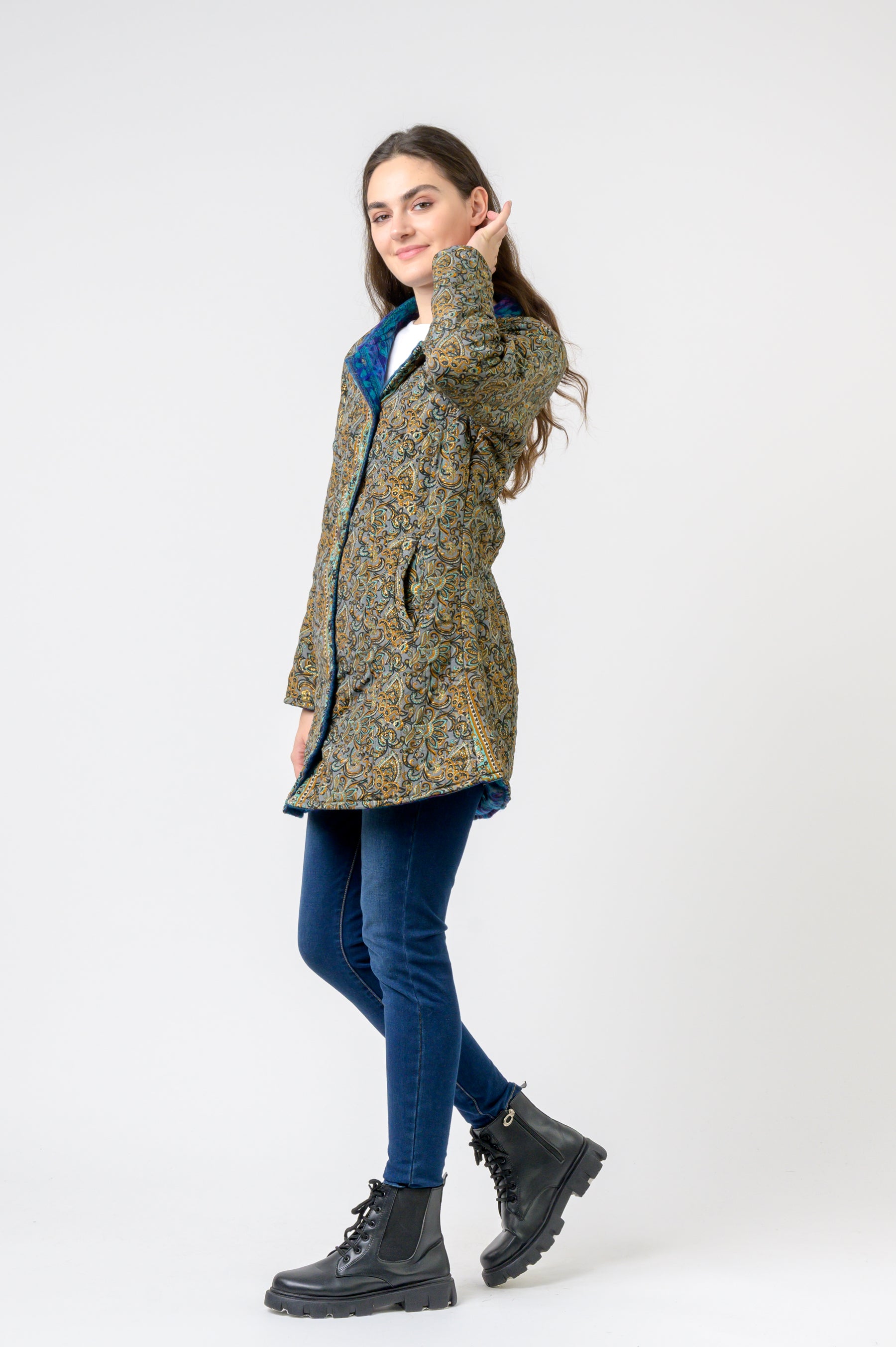 Rhea Patterned Tagai Jacket