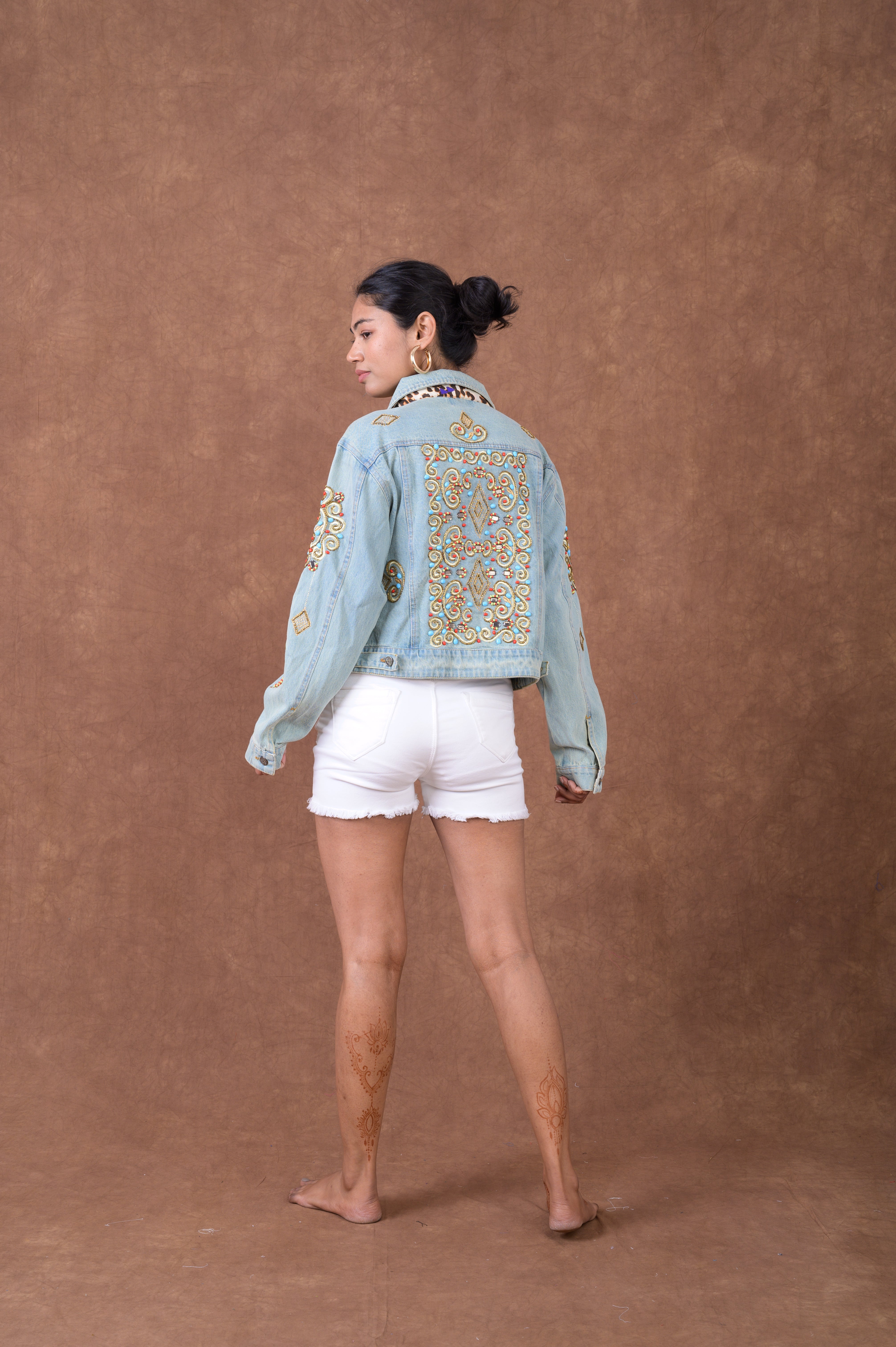 Rhea Embroidered Denim Jacket