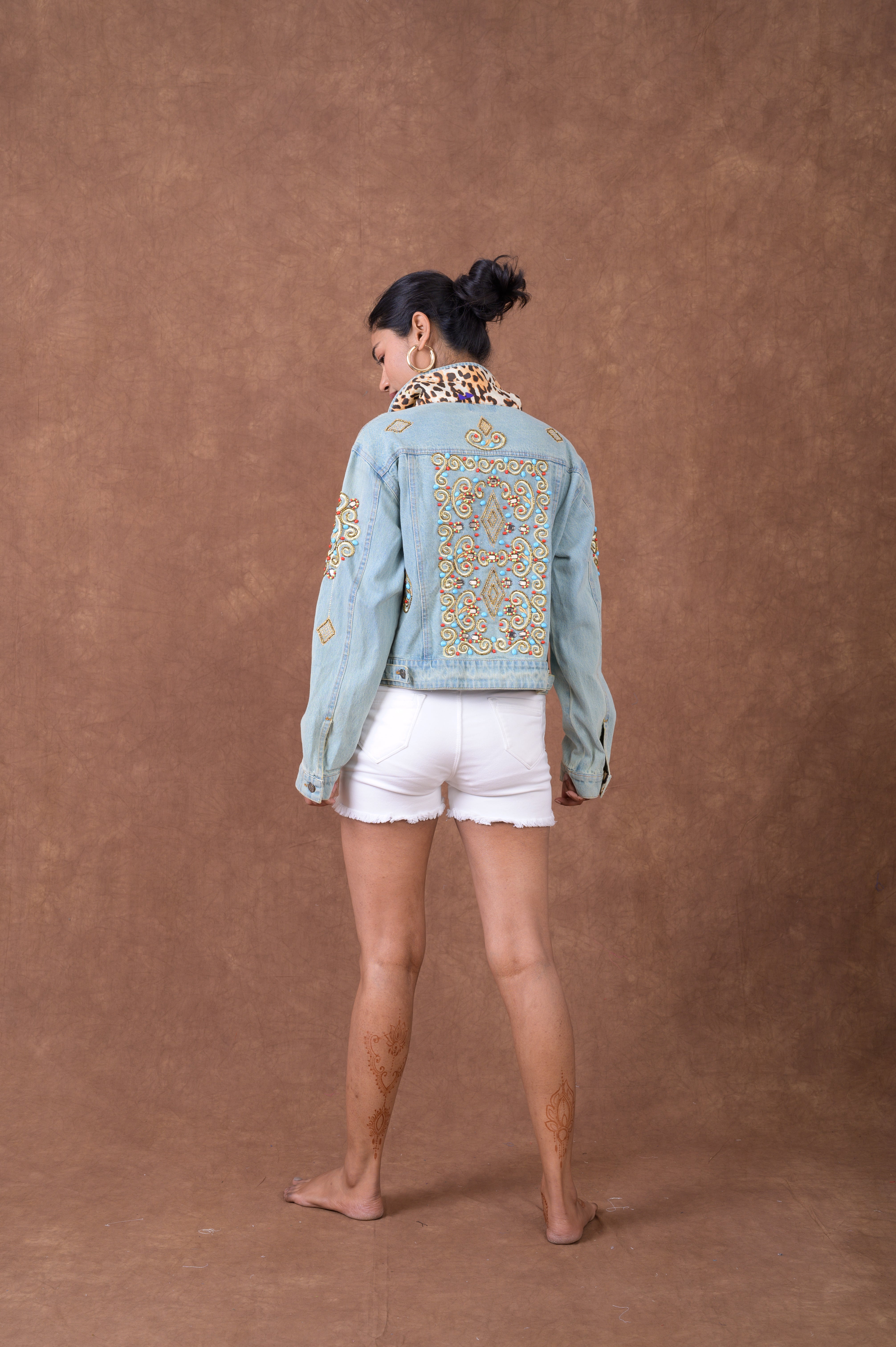 Rhea Embroidered Denim Jacket