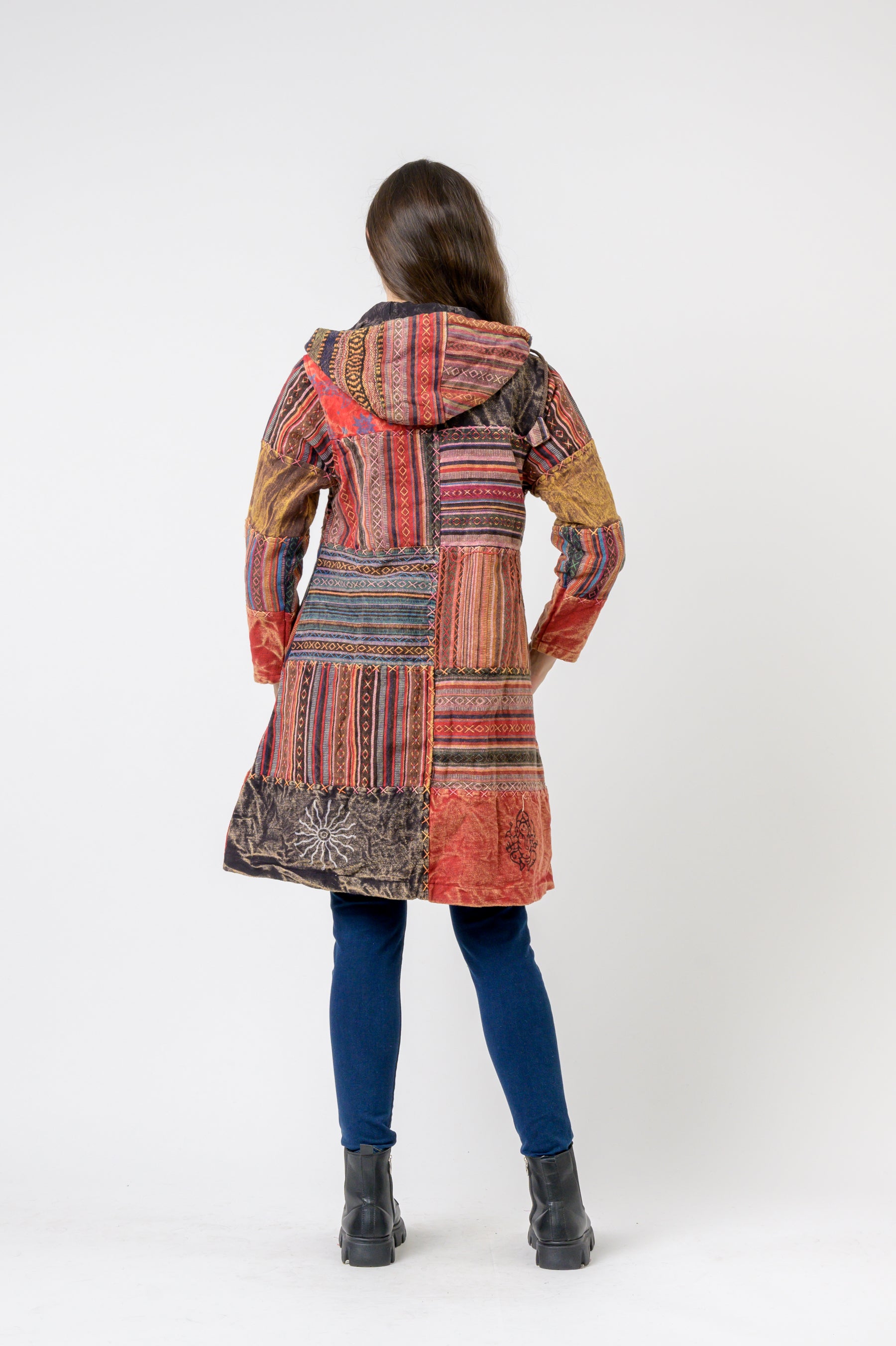 Rhea Cotton Button Long Jacket