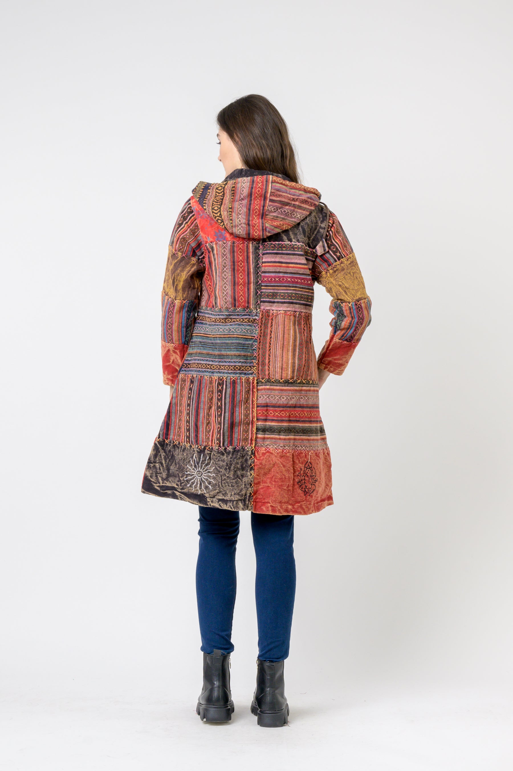 Rhea Cotton Button Long Jacket