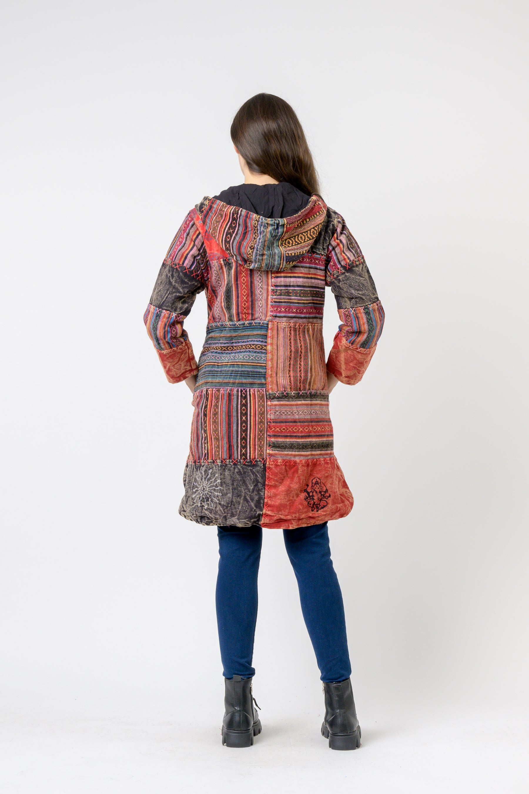 Rhea Cotton Zipper Long Jacket