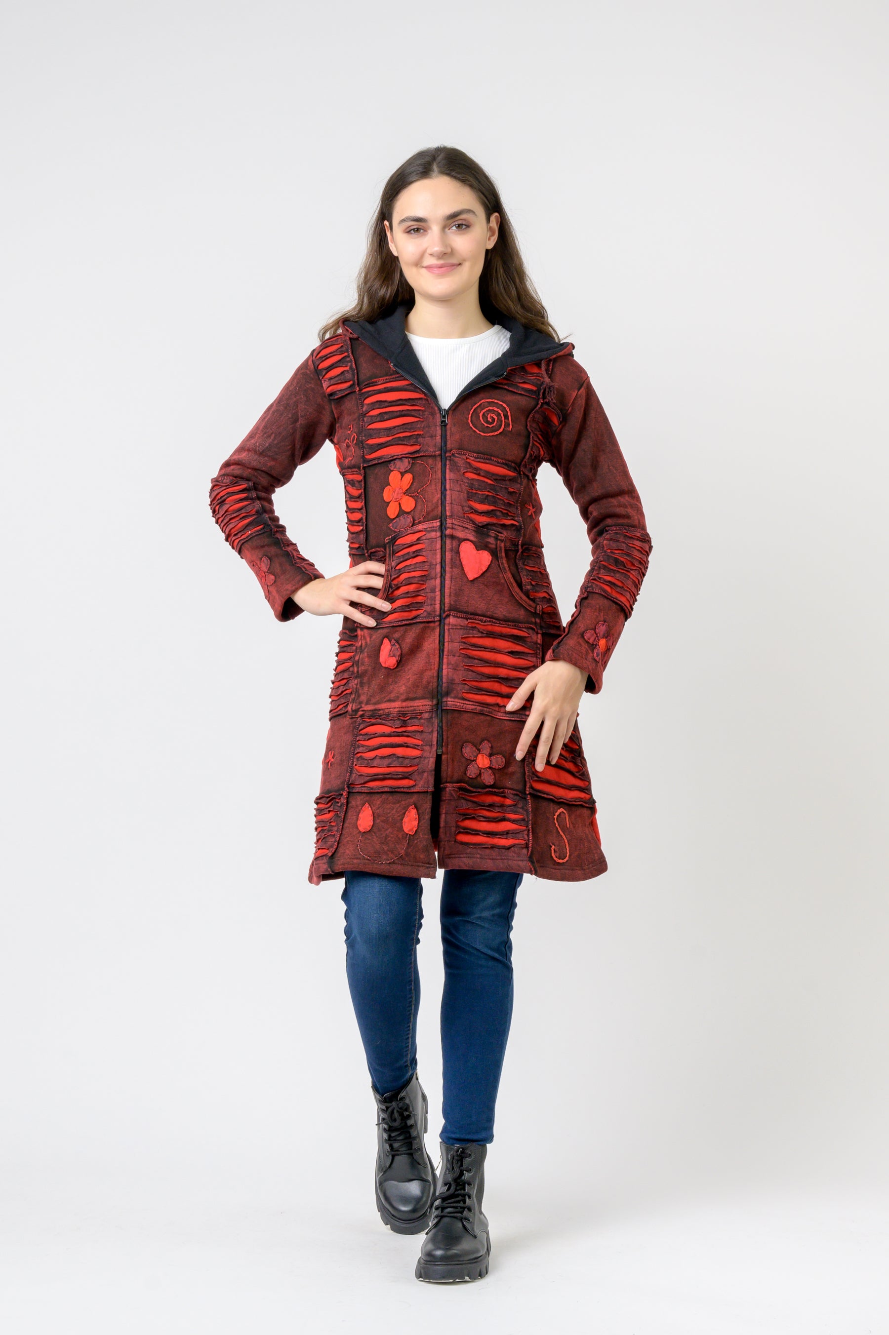 Rhea Cotton Long Flower Jacket