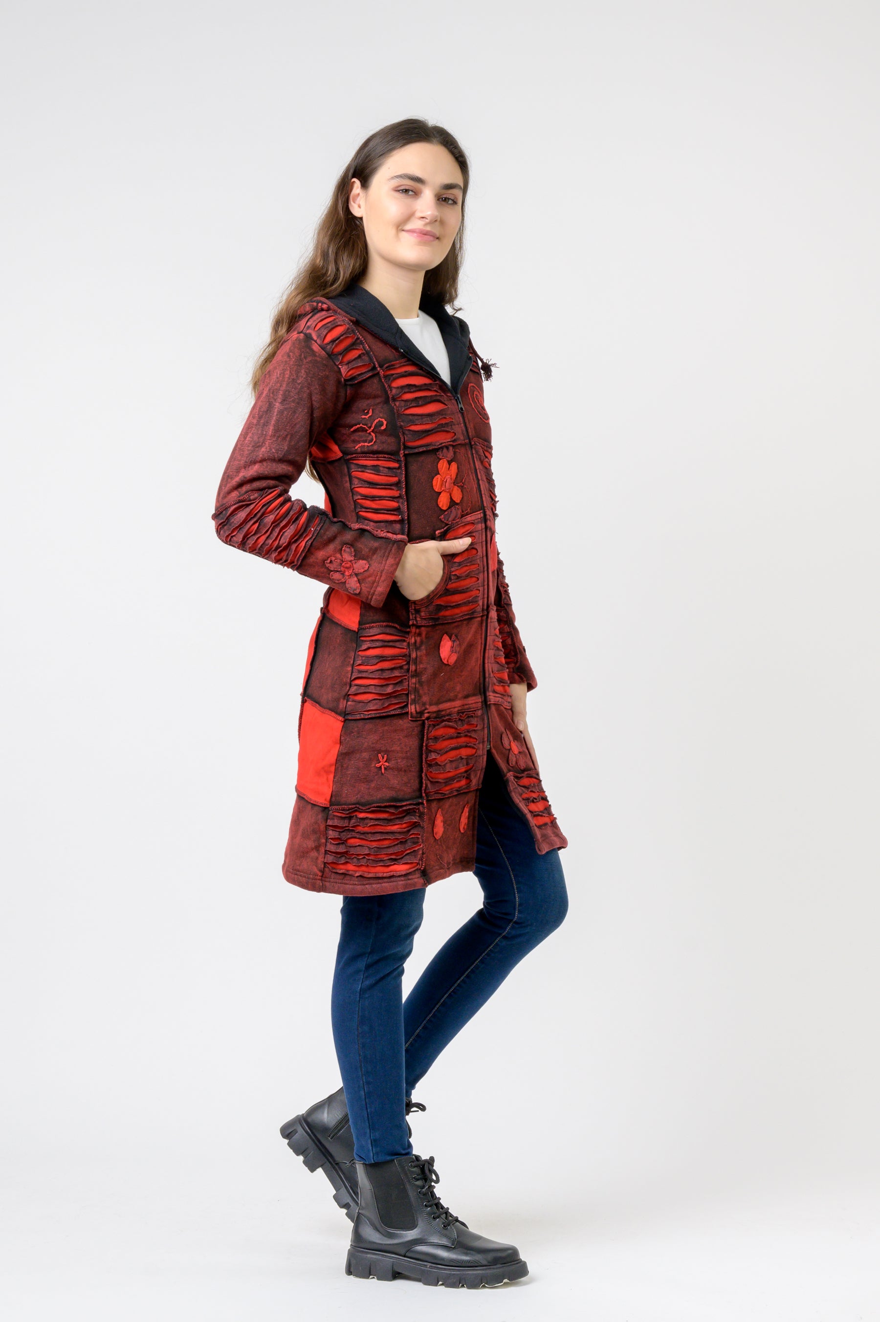 Rhea Cotton Long Flower Jacket