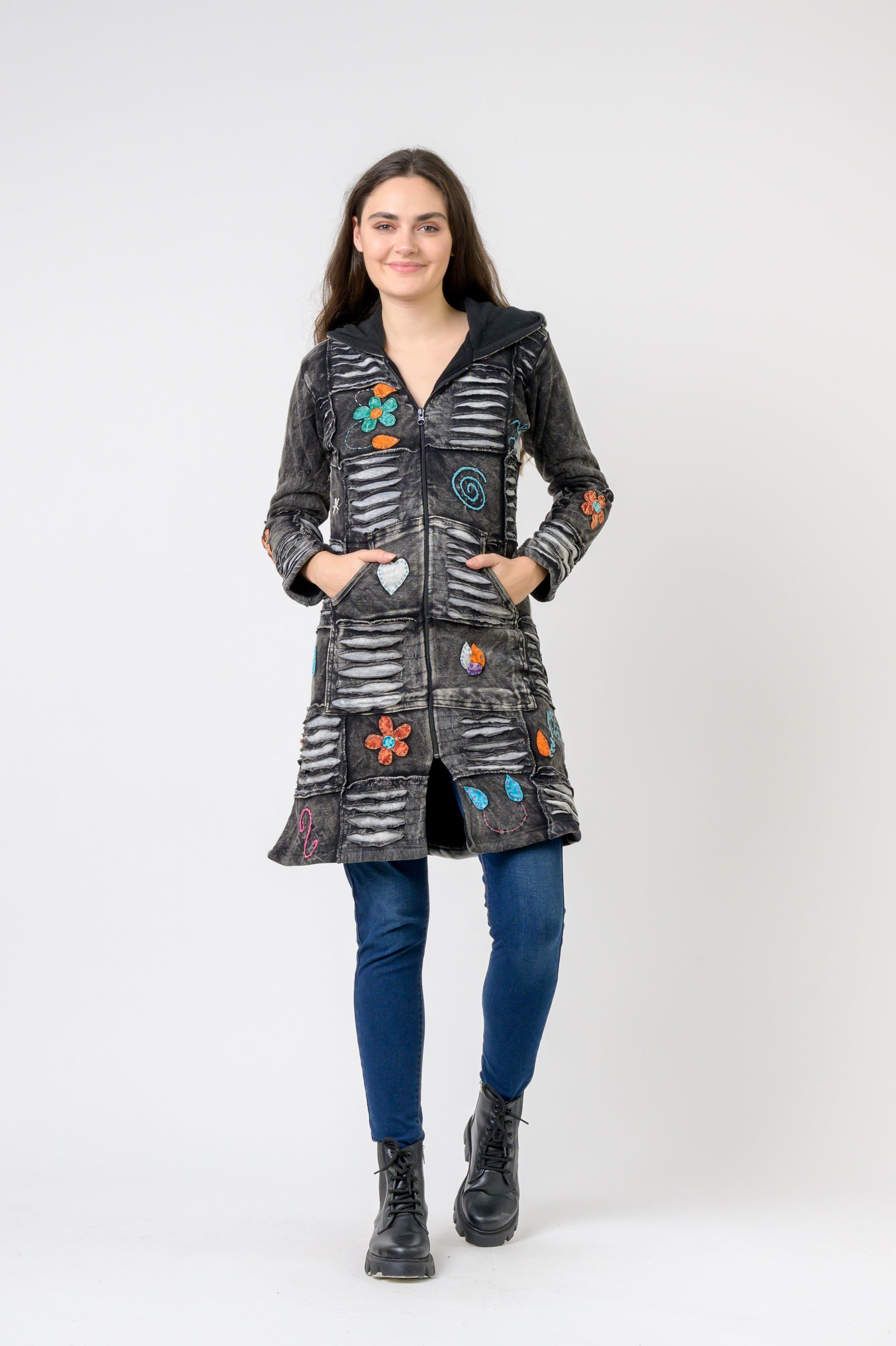 Rhea Cotton Om Long Jacket