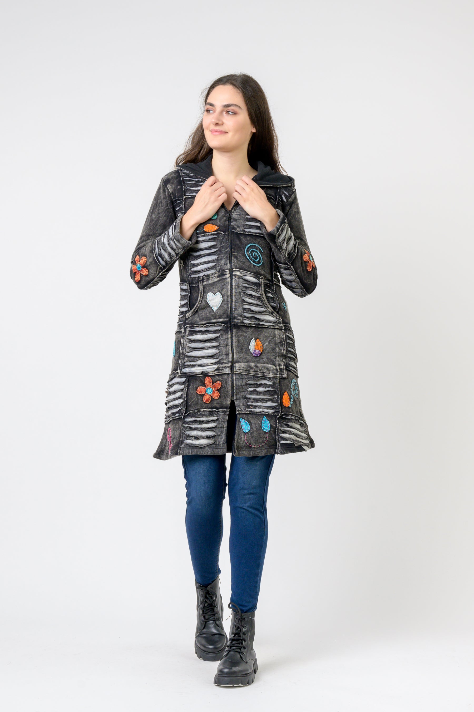 Rhea Cotton Om Long Jacket