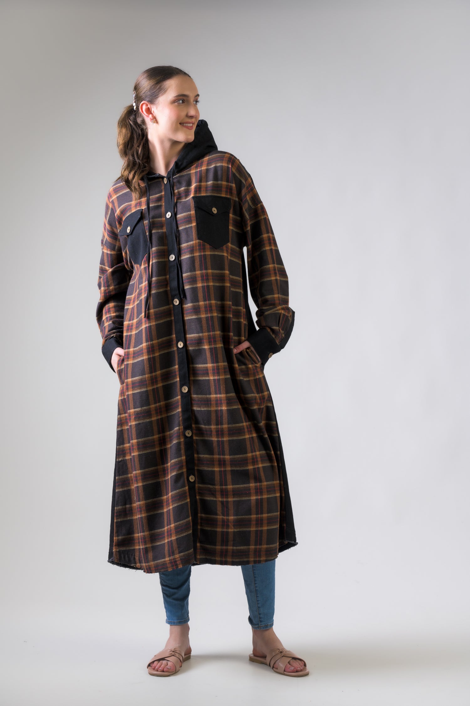 Rhea Audrey Long Jacket Brown / S/M