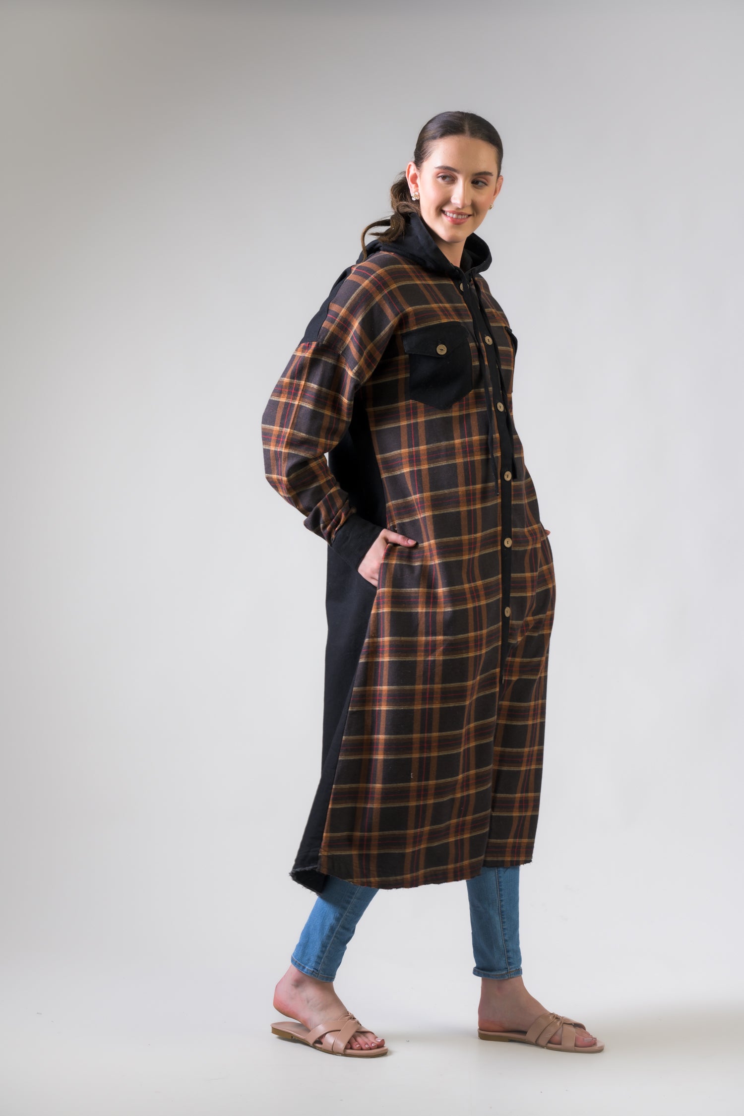 Rhea Audrey Long Jacket Brown / L/X