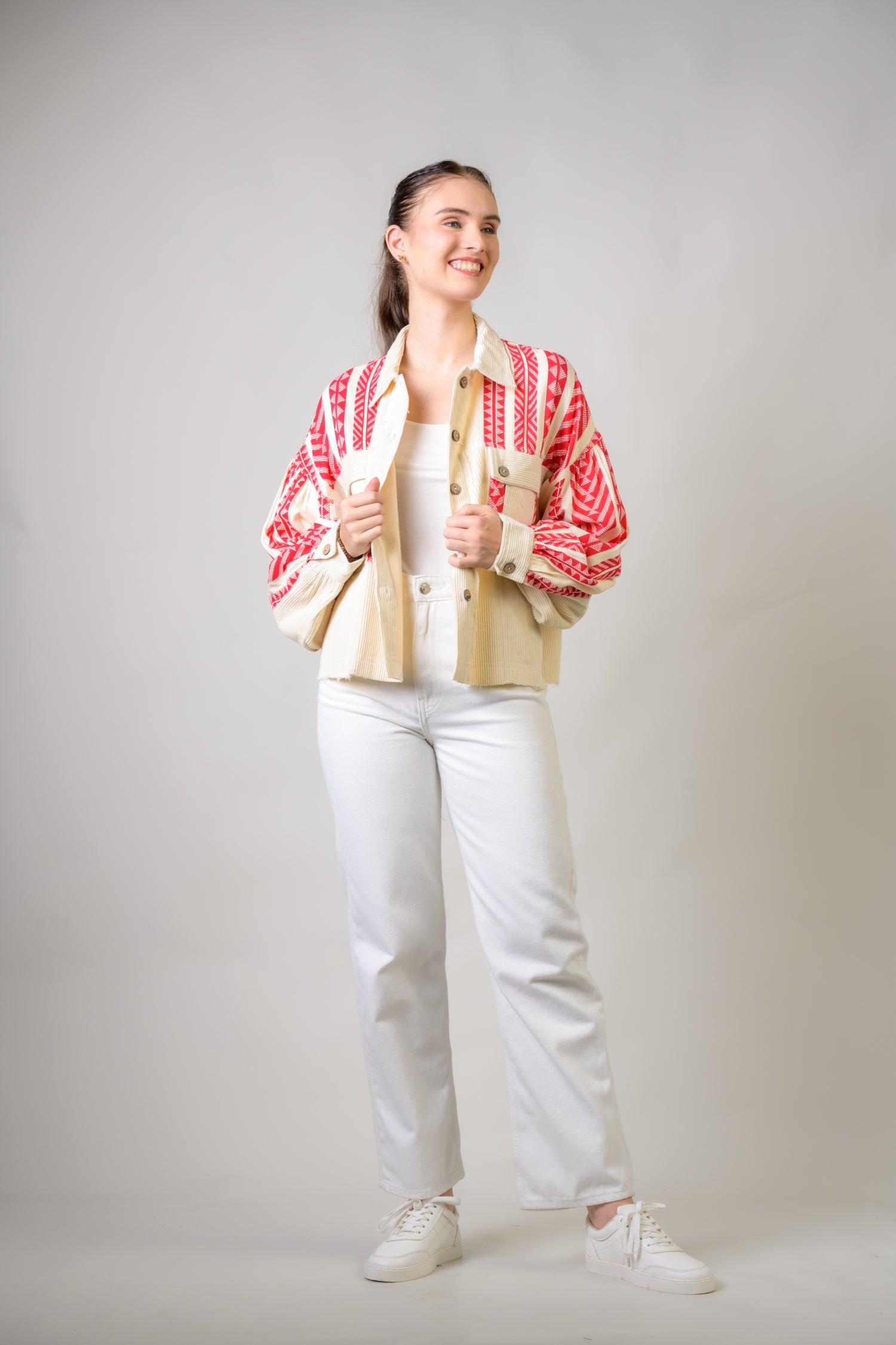 Rhea Crop Jacket Red / L/X