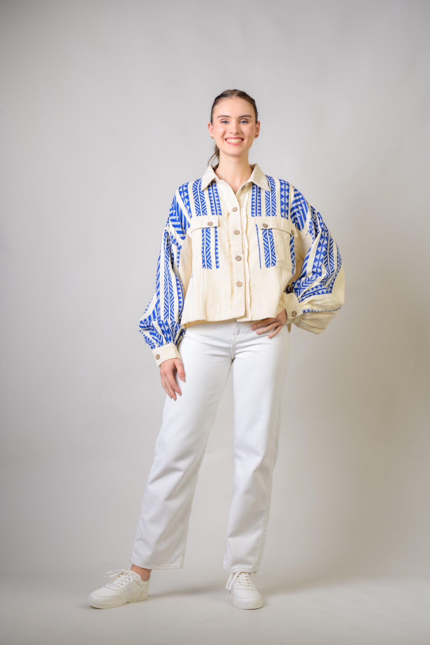 Rhea Crop Jacket Blue / S/M