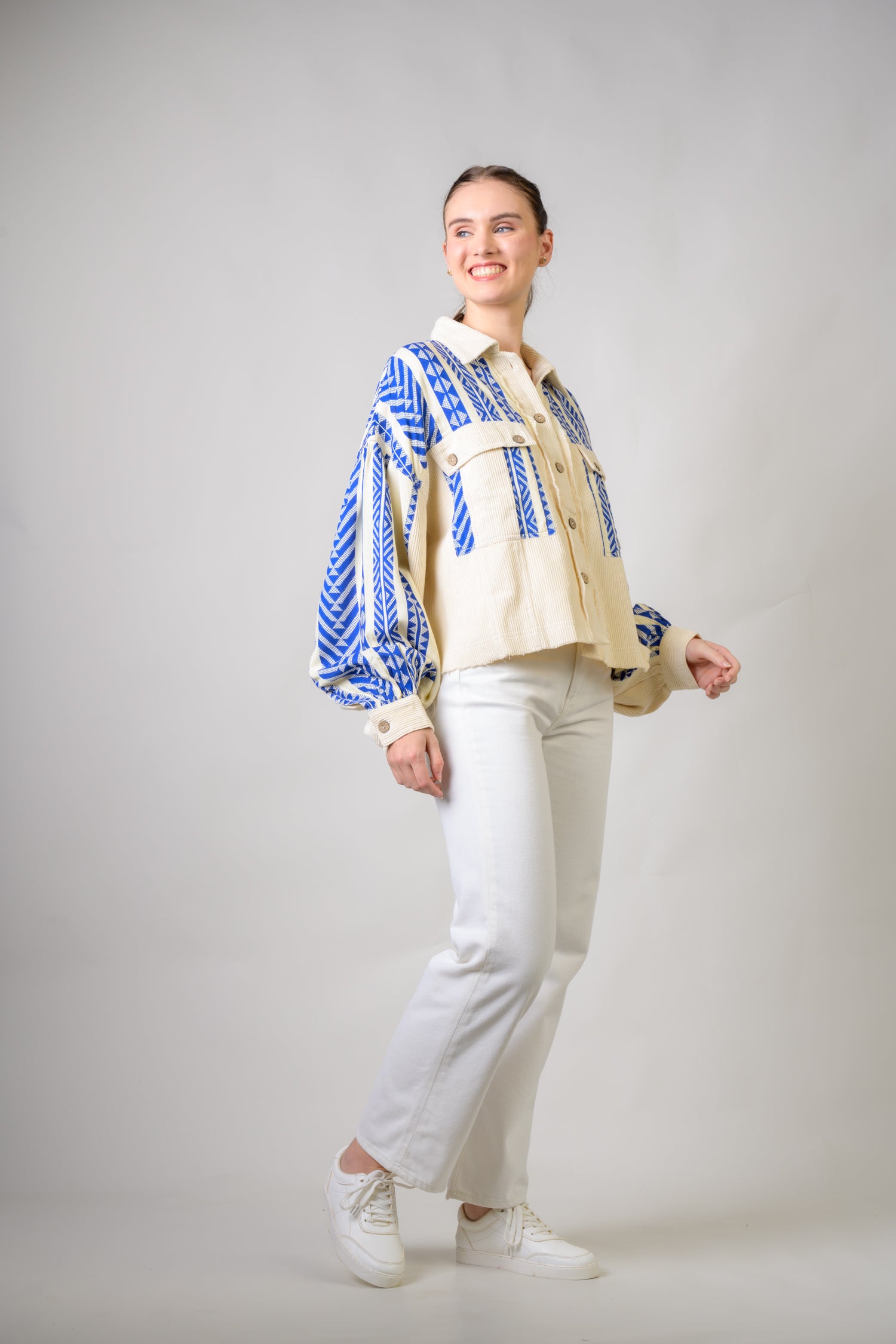 Rhea Crop Jacket Blue / S/M