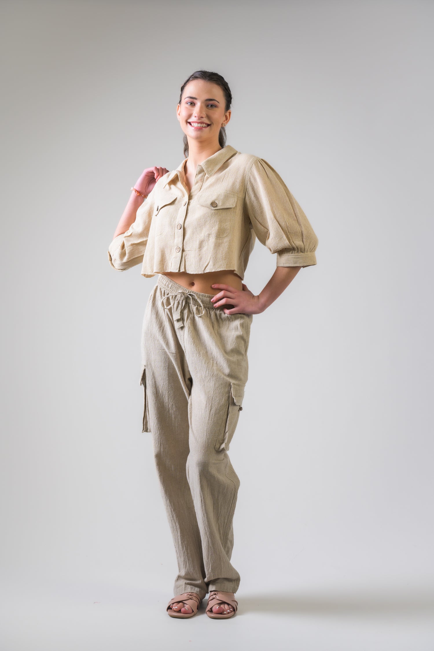 Rhea Button-Down Short Jacket