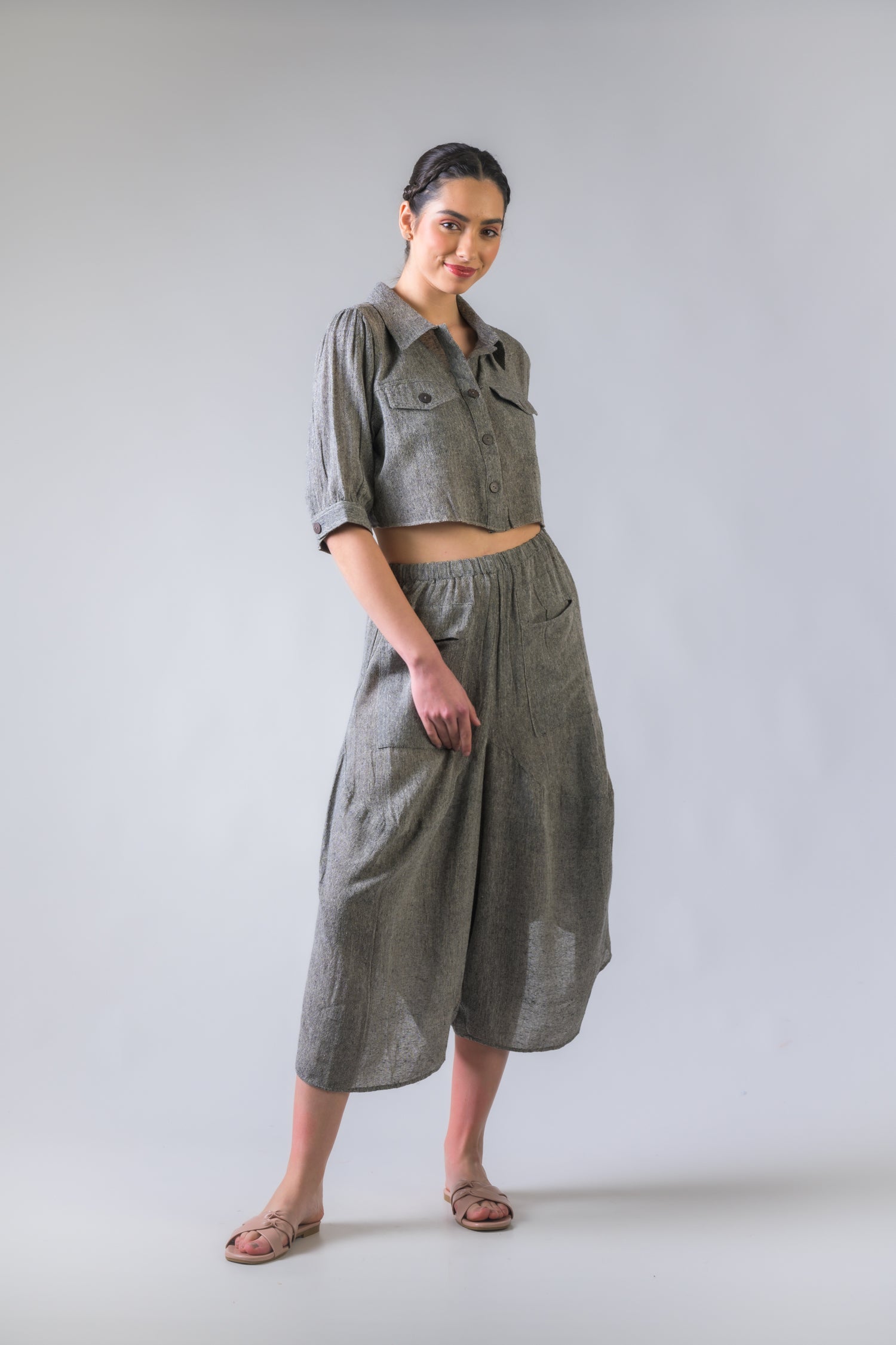 Rhea Button-Down Short Jacket