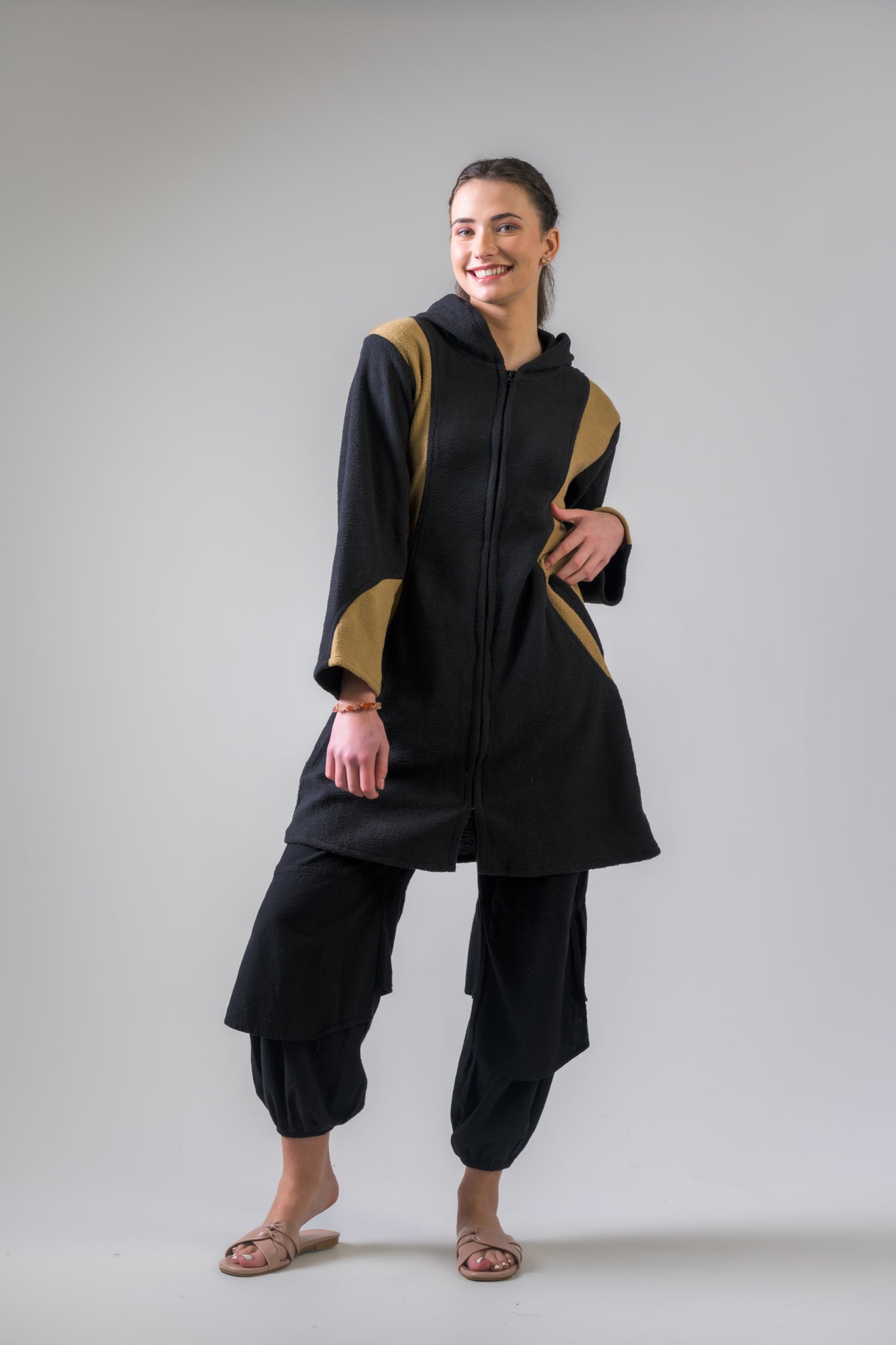 Rhea Fleecy Pocket Jacket Black / S/M