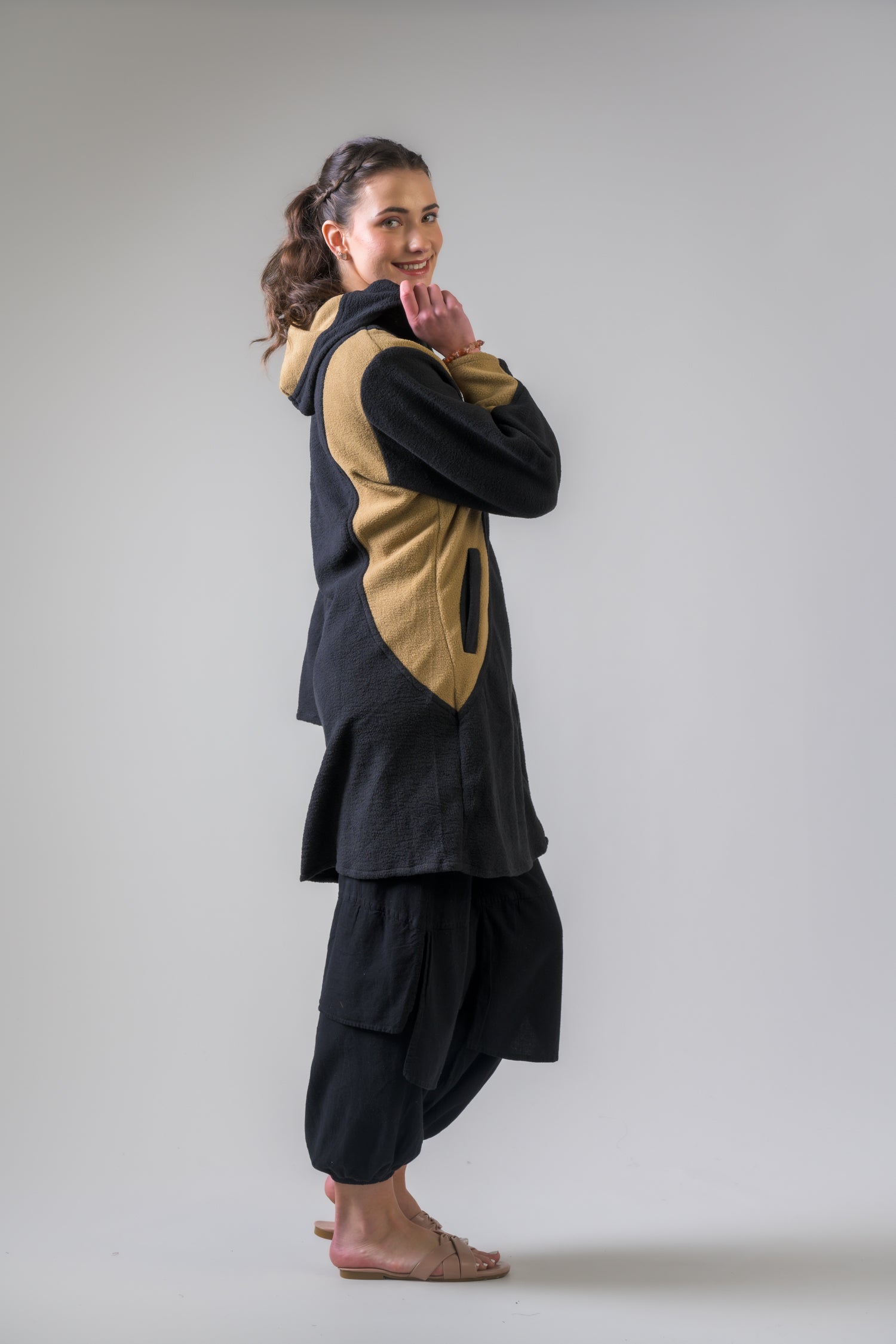 Rhea Fleecy Pocket Jacket Black / L/X