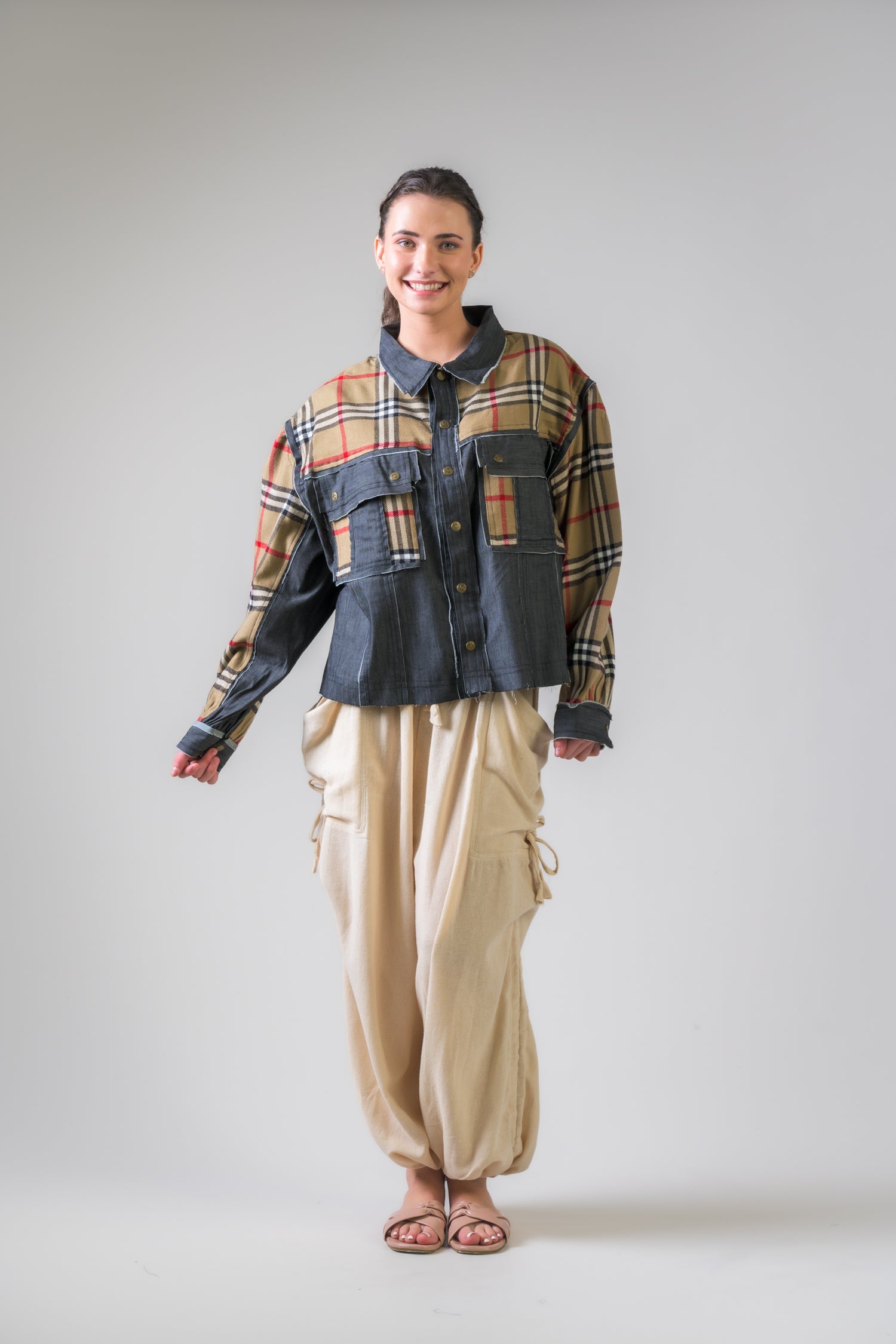 Rhea Light Jacket with Plaid Assorted / Small