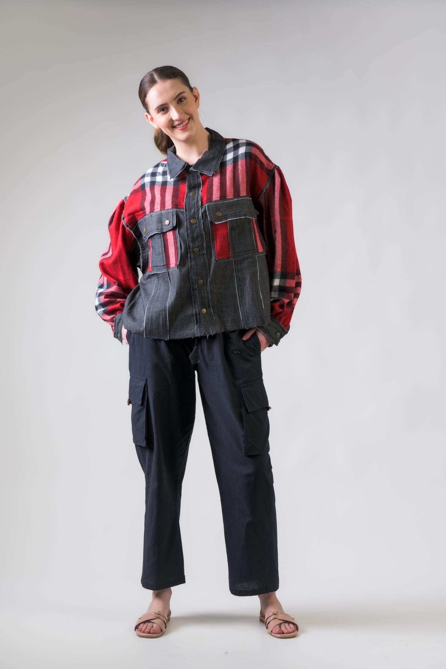 Rhea Light Jacket with Plaid Assorted / Small