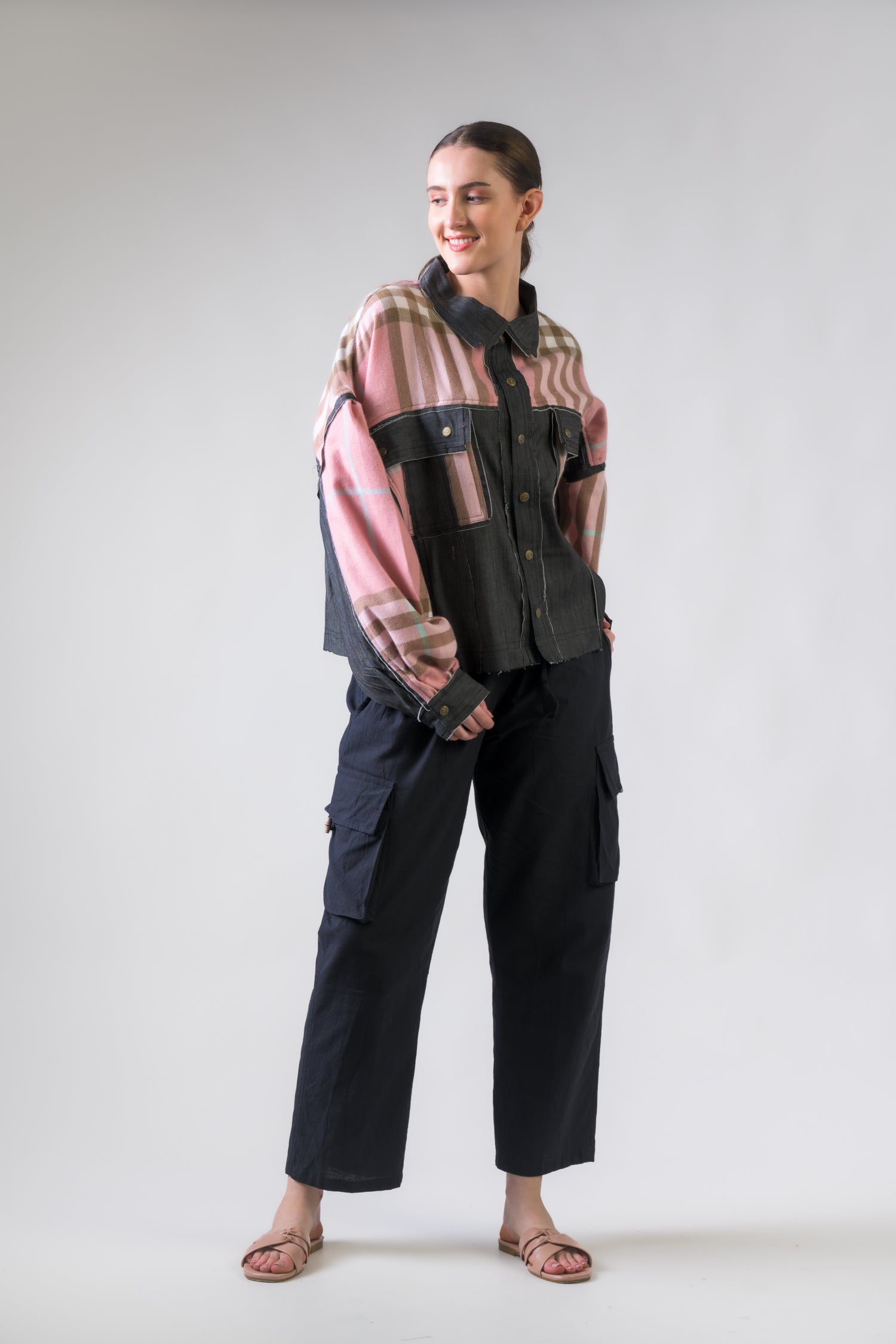 Rhea Light Jacket with Plaid Assorted / Medium