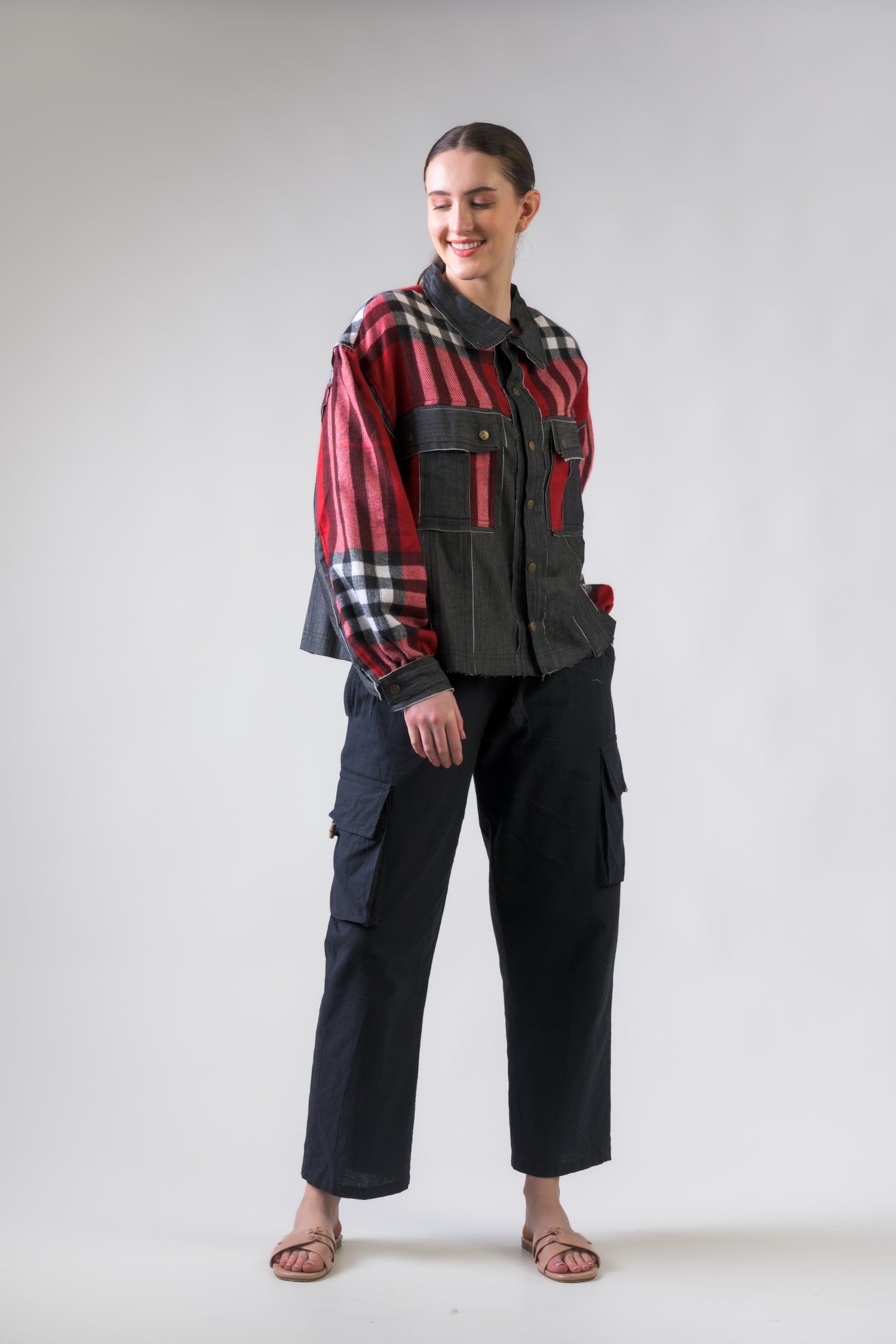 Rhea Light Jacket with Plaid Assorted / Medium