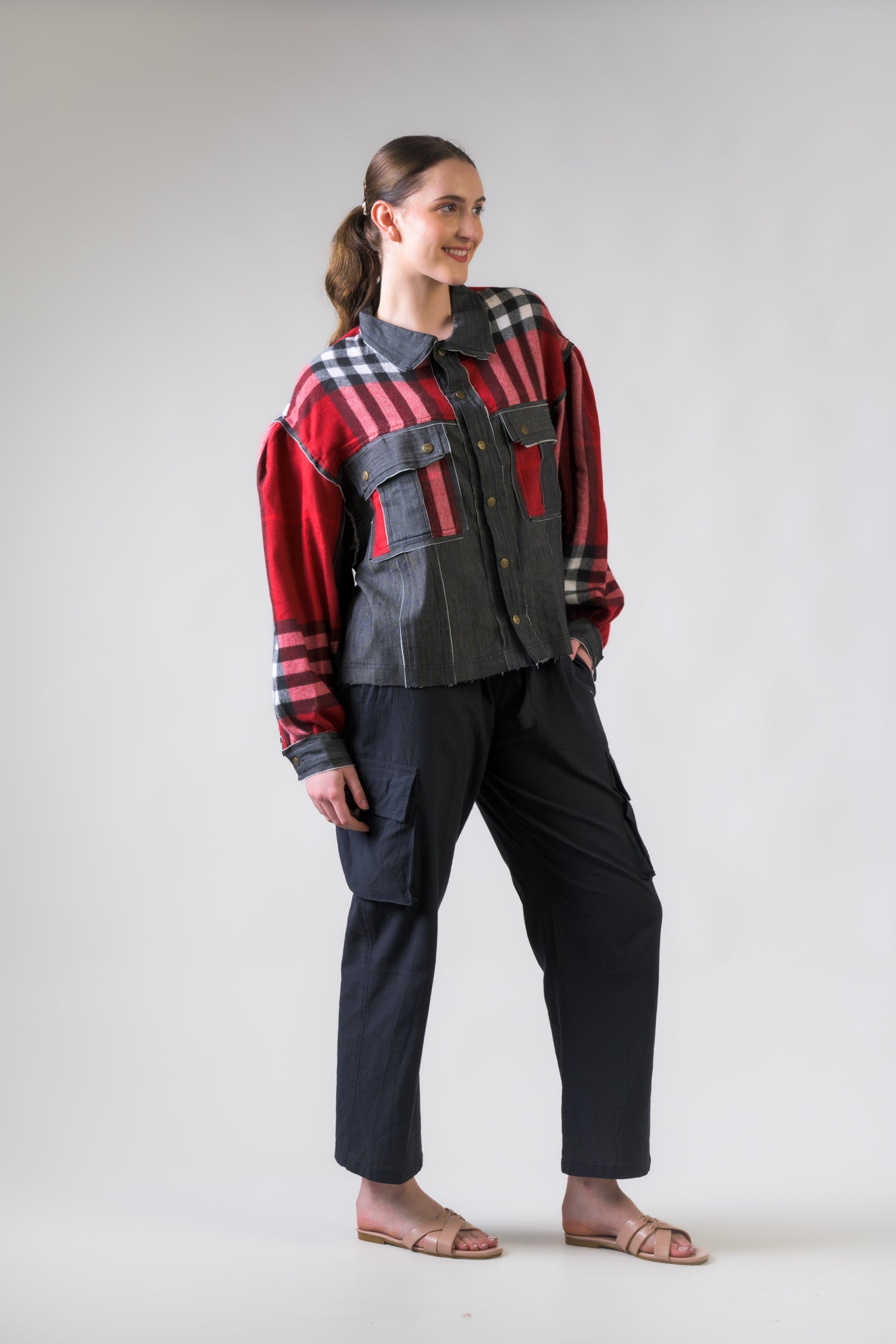 Rhea Light Jacket with Plaid Assorted / Small