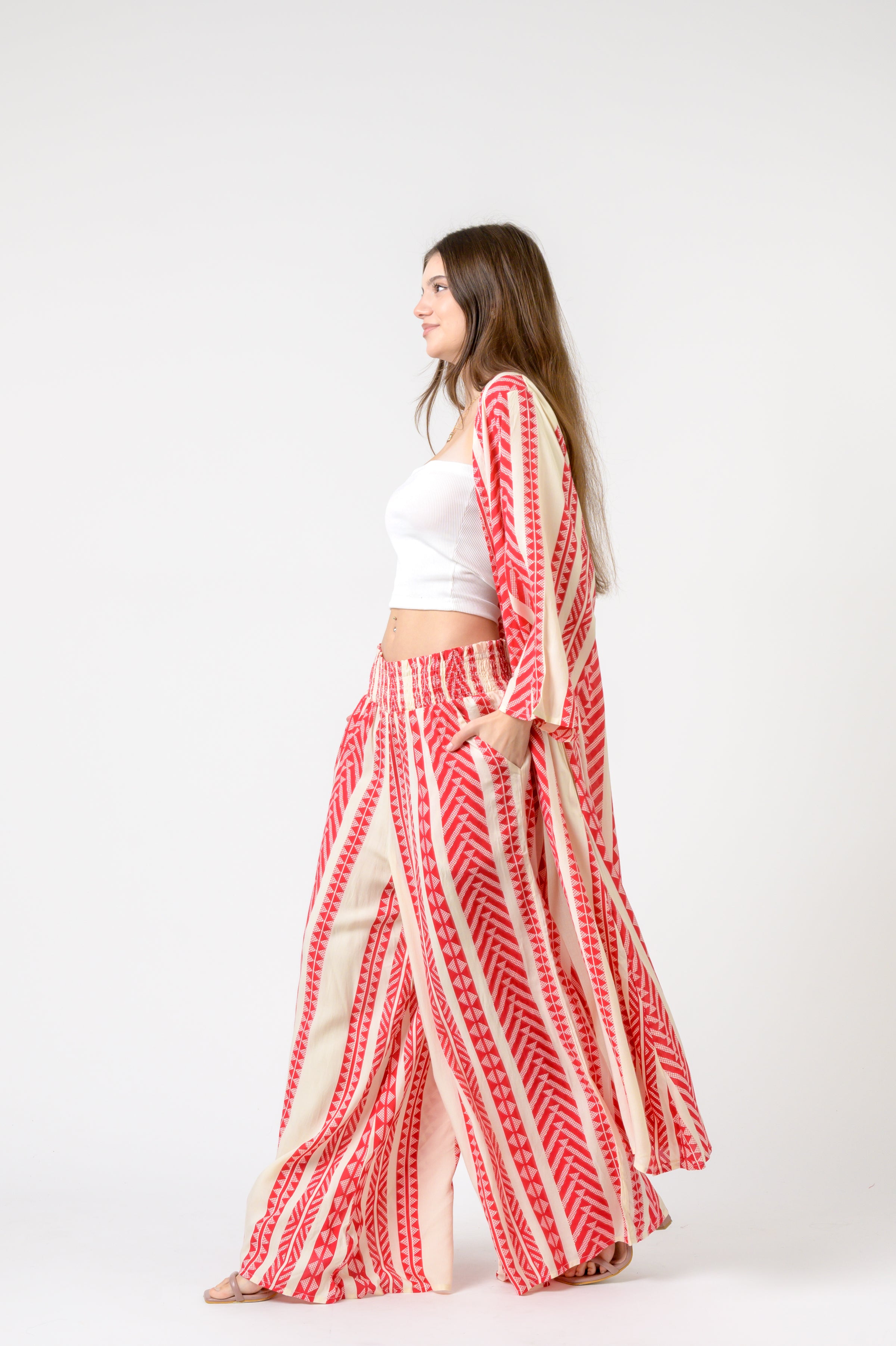 Rhea Print Long Jacket