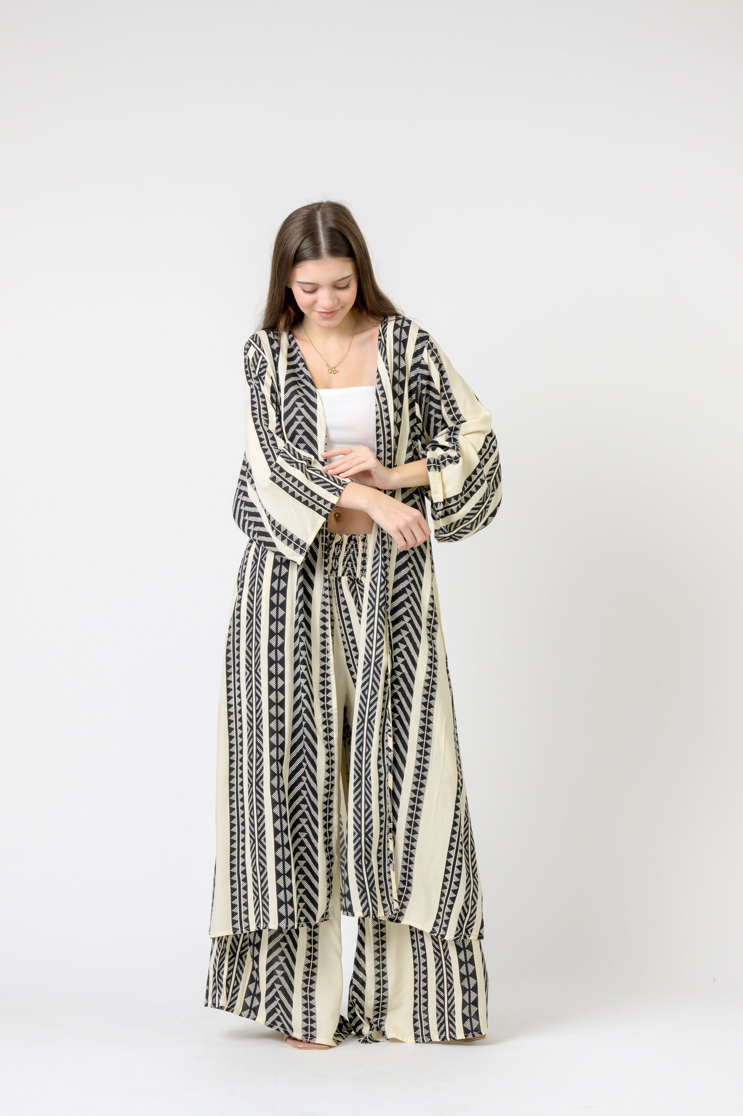 Rhea Print Long Jacket