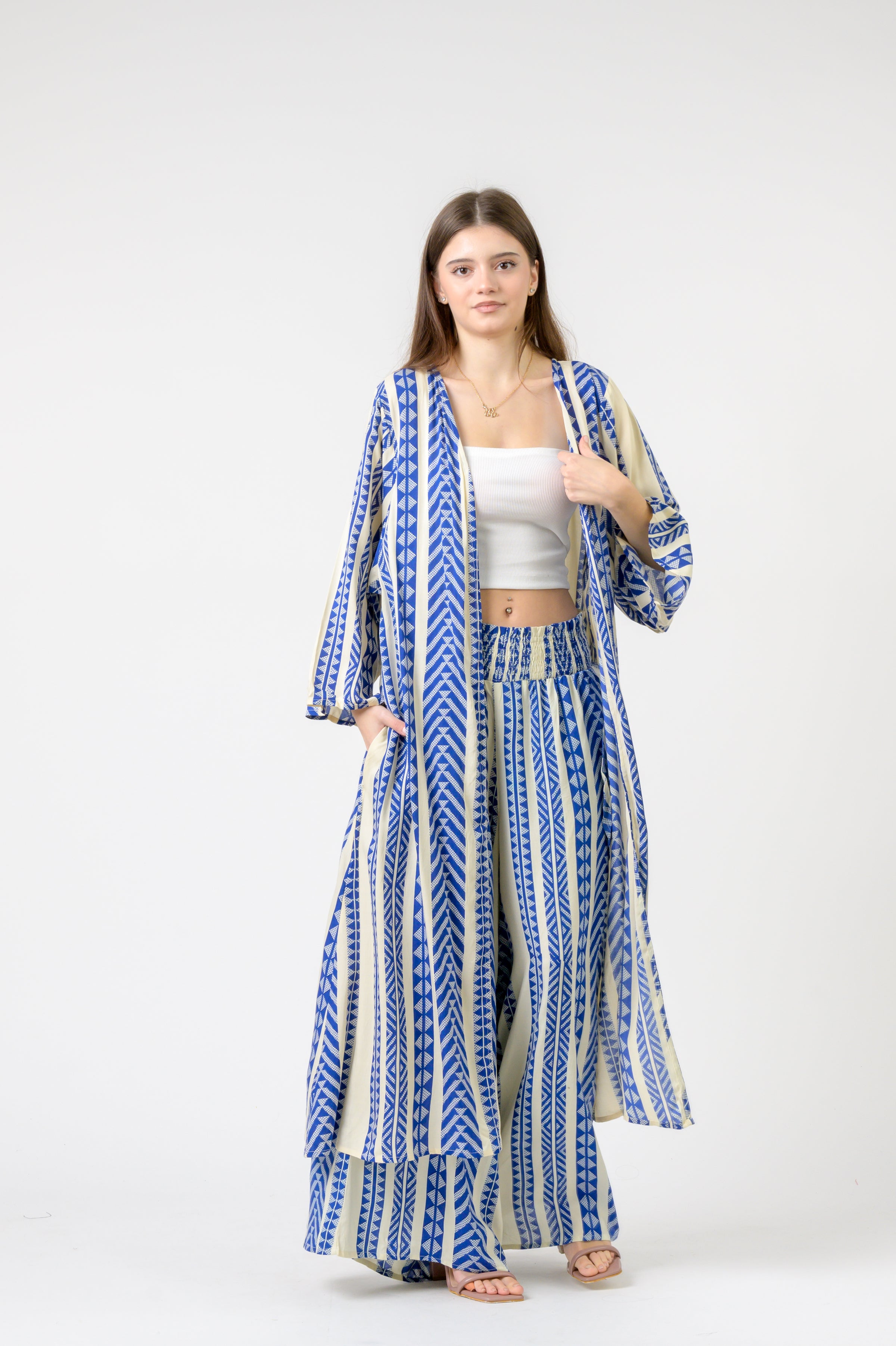 Rhea Print Long Jacket